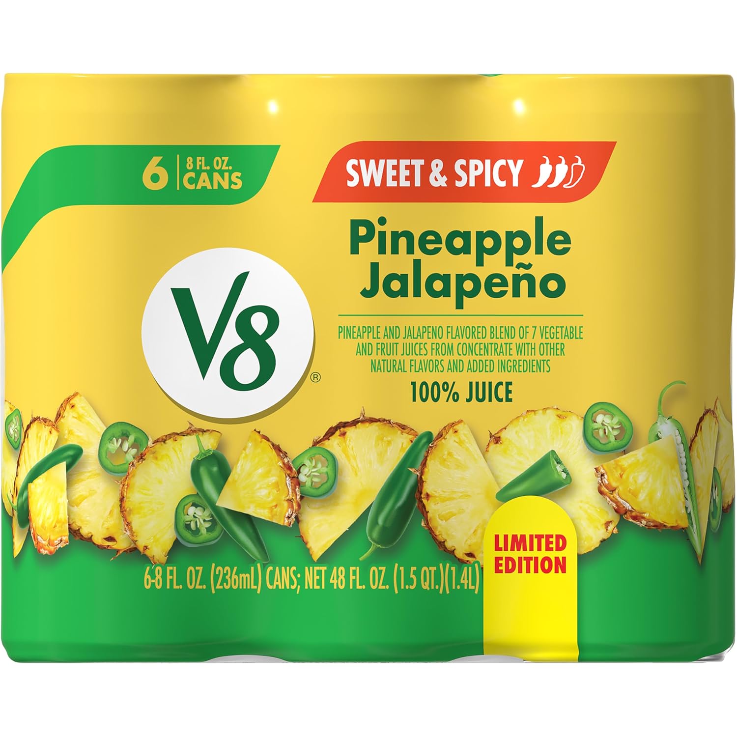 V8 Strawberry Banana 100% Fruit and Vegetable Juice, 46 fl oz Bottle