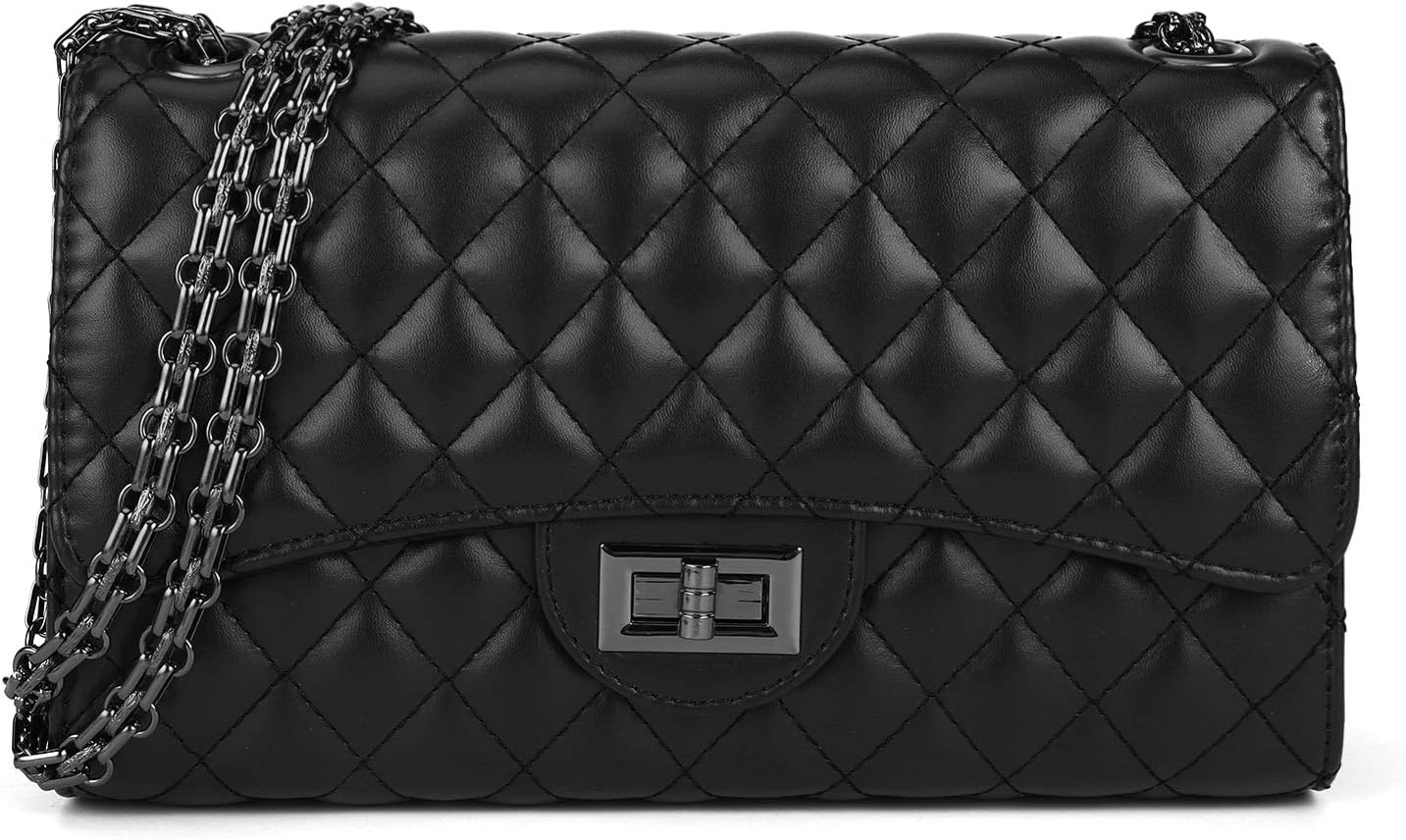 Gladdon Quilted Crossbody Purse for Women Trendy Ladies Shoulder Bag with Chain Designer Purses