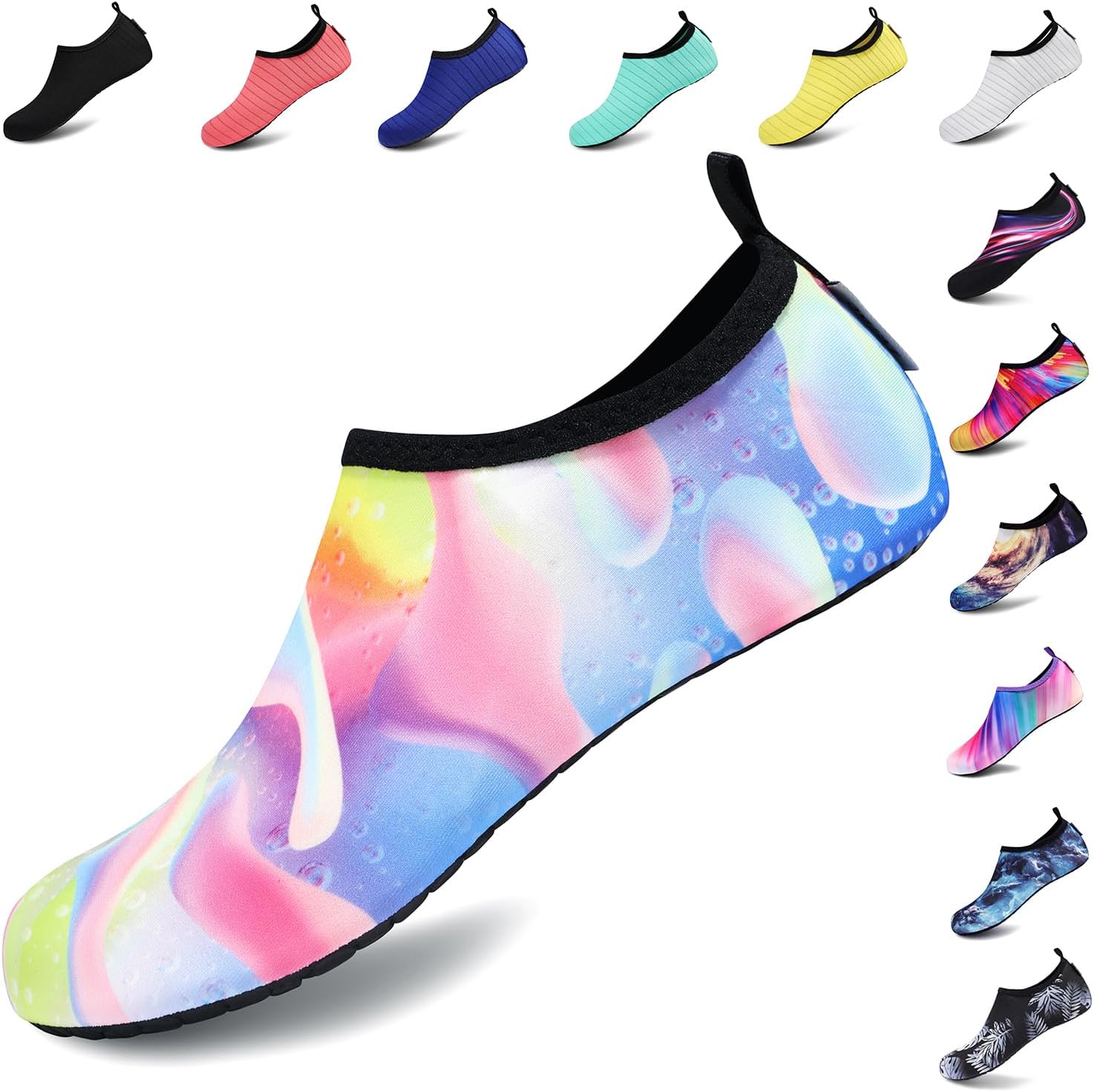 VIFUUR Water Sports Shoes Barefoot Quick-Dry Aqua Yoga Socks Slip-on for Men Women