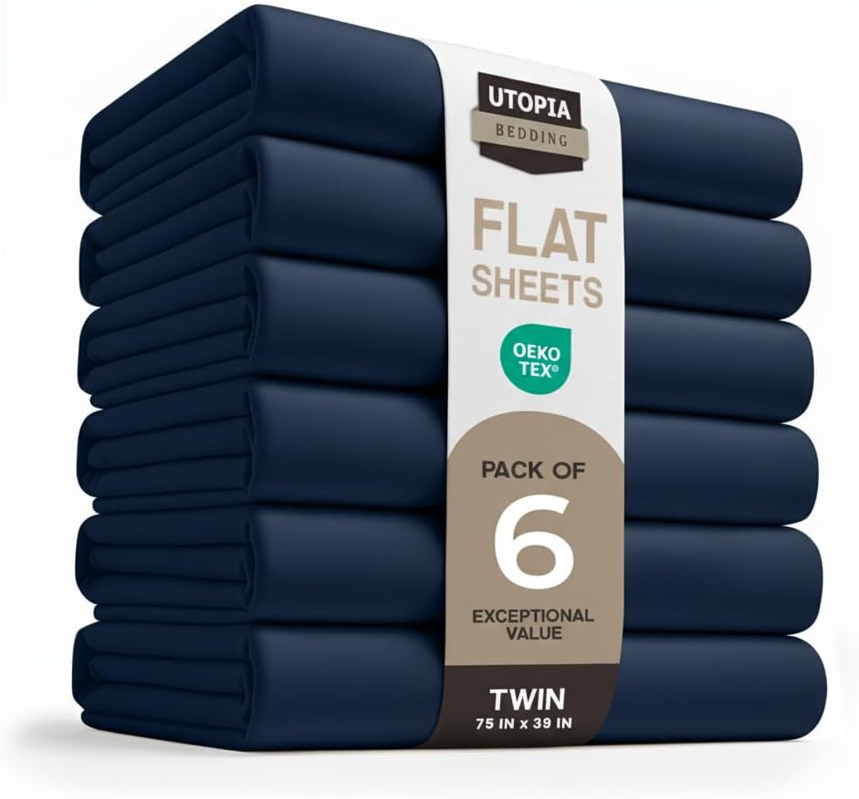 Utopia Bedding Flat Sheet - 1 Pack (Queen, White) - Soft Brushed Microfiber Fabric - Shrinkage & Fade Resistant Top Sheet - Easy Care Bed Sheet