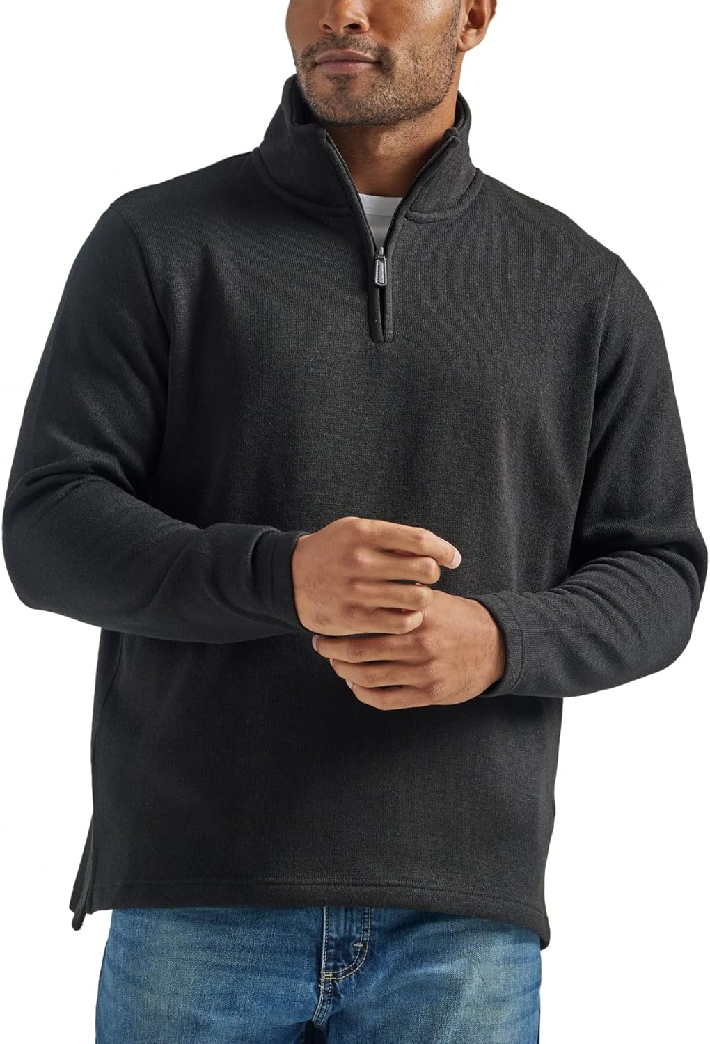 Wrangler Authentics mens Long Sleeve Fleece Quarter-zip