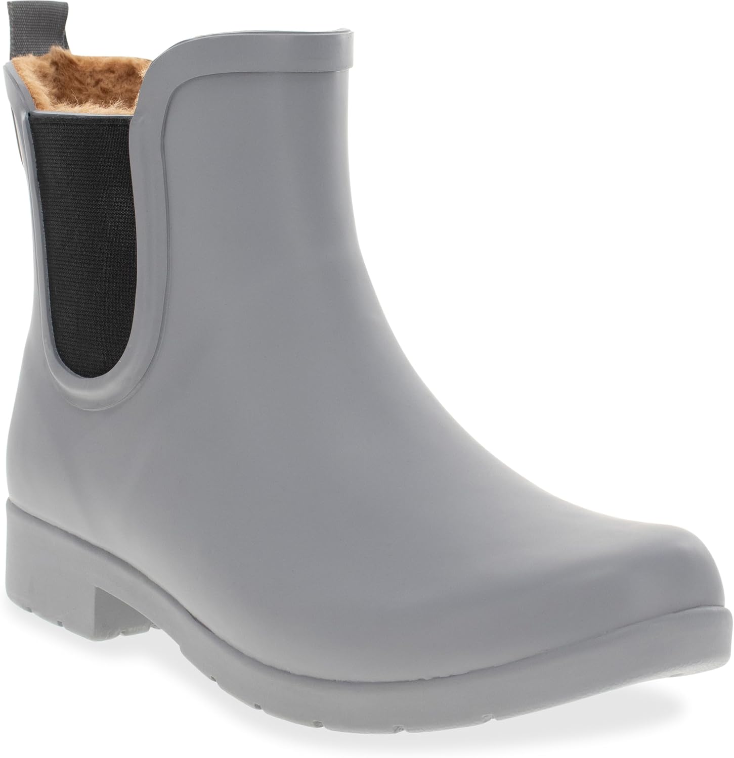 Chooka Women’s Waterproof Chelsea Bootie – Plush Lined, Slip-On Rain Ankle Boots