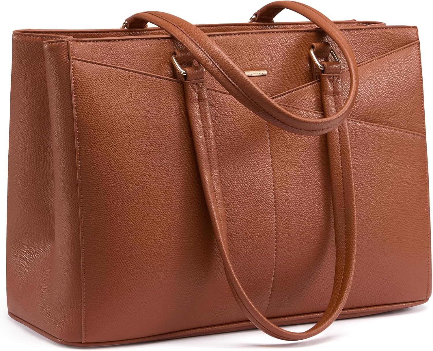 LOVEVOOK Laptop Tote Bag for Women 15.6 Inch Waterproof Leather Computer Bags Business Office Work Briefcase Black