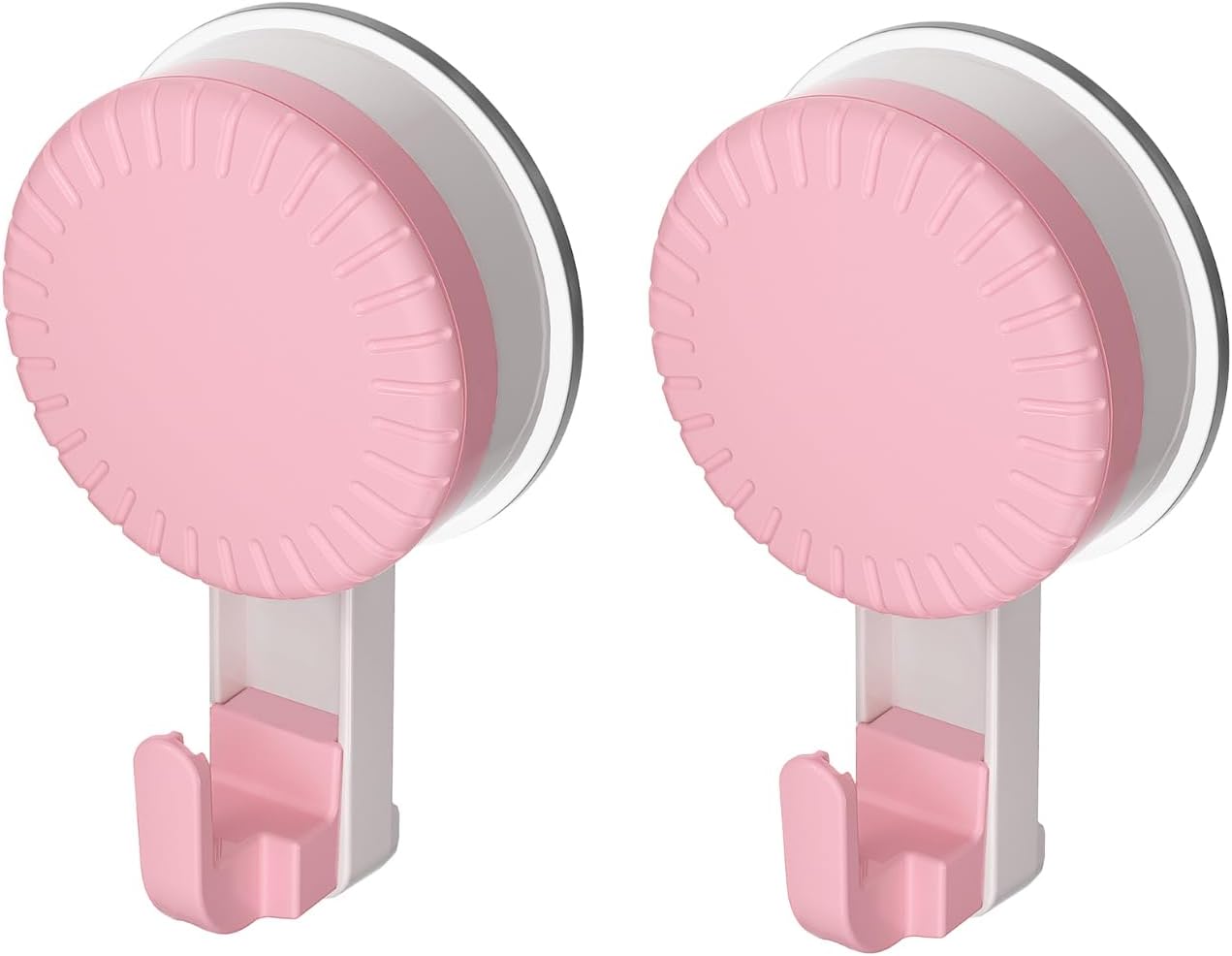 Suction Cup Hooks, One-Second Installation, Reusable,for Use On Glass, Mirrors, and Smooth Tile Surfaces Only, Suitable for Kitchens, Bathrooms, and Toilets. 2-Pack(Transparent)