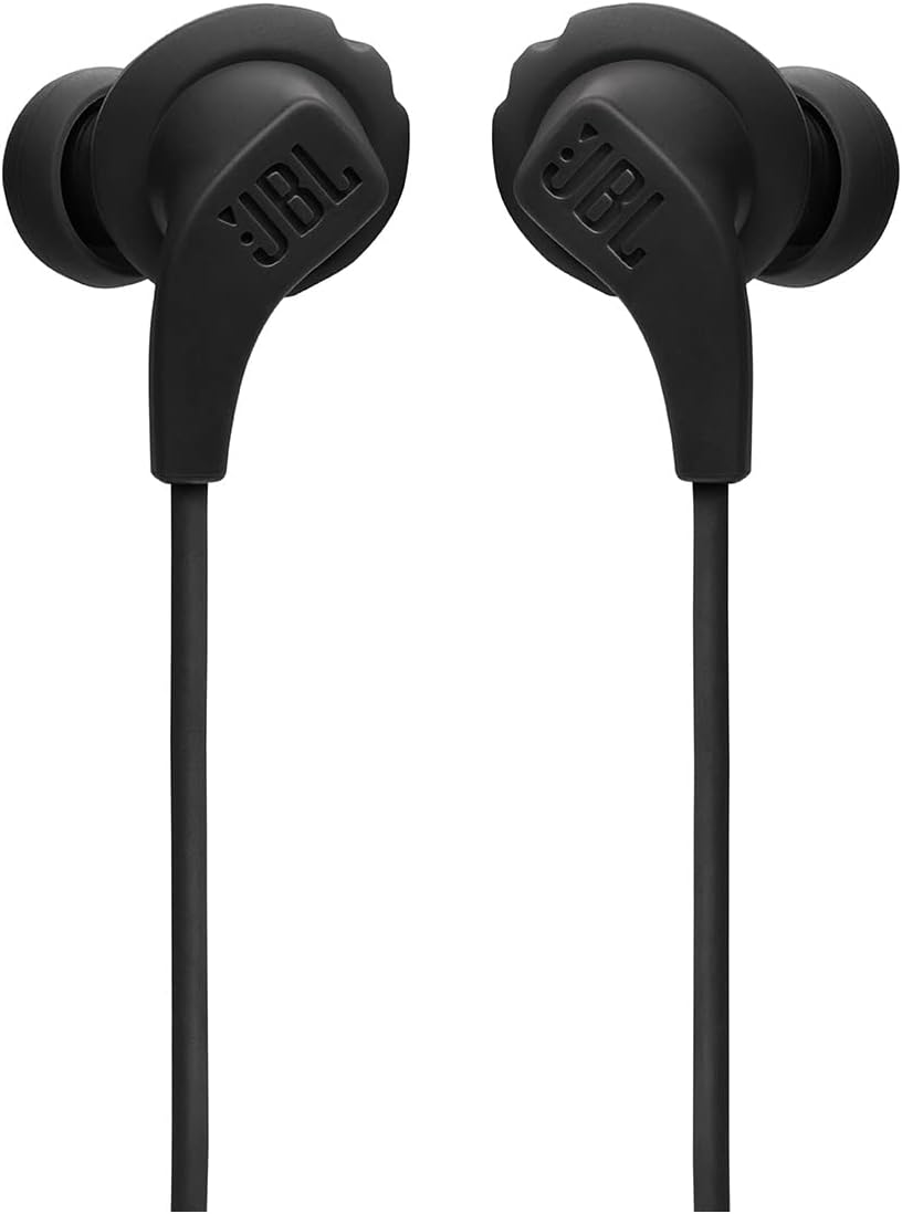 JBL Endurance Run 2 Wired - Waterproof Wired Sports in-Ear Headphones, JBL Pure Bass Sound, Hands-Free Calls, Never Hurt. Never Fall Out. (Black)