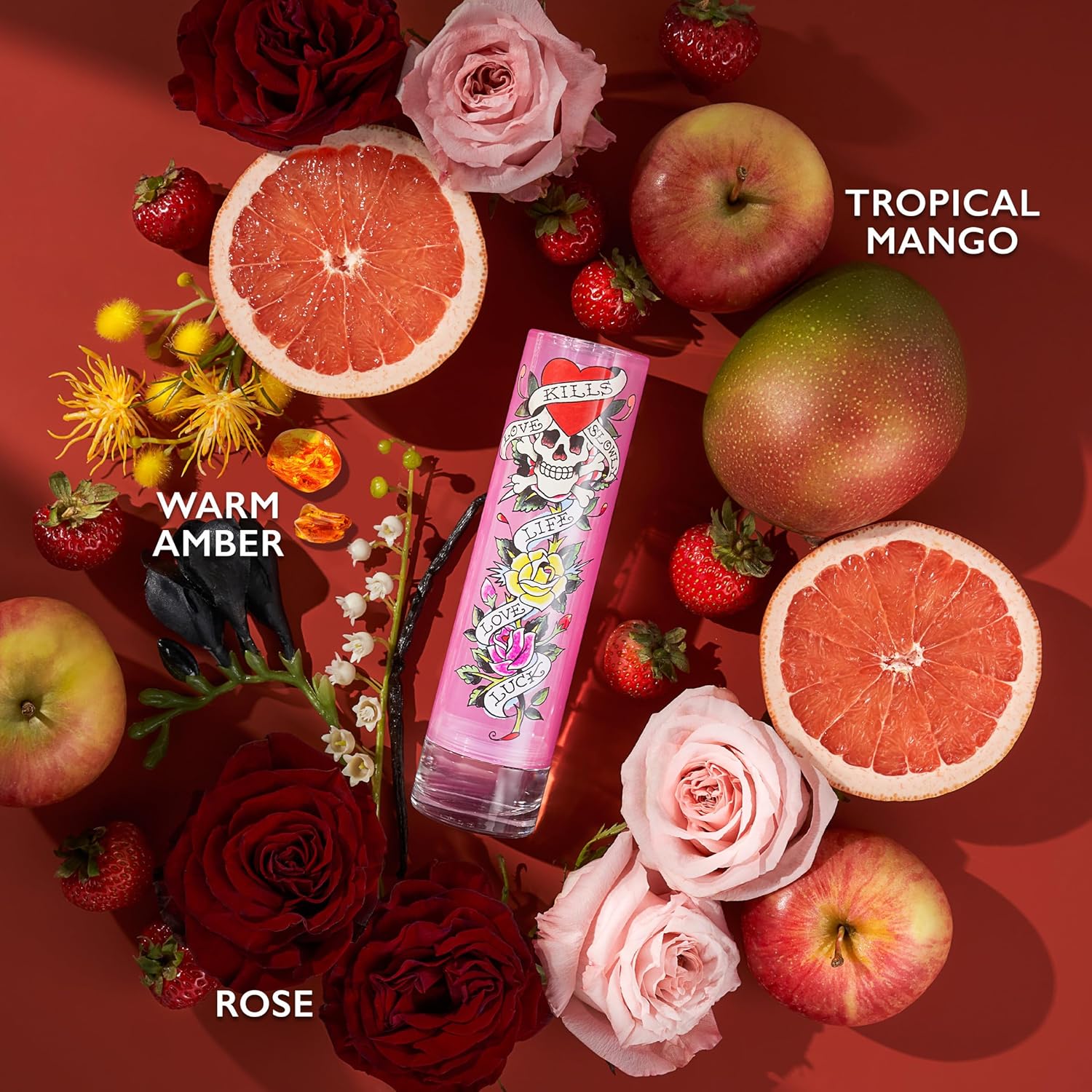 Ed Hardy Perfume for Women, Eau De Parfum Spray with Warm Amber Notes, 3.4 fl oz