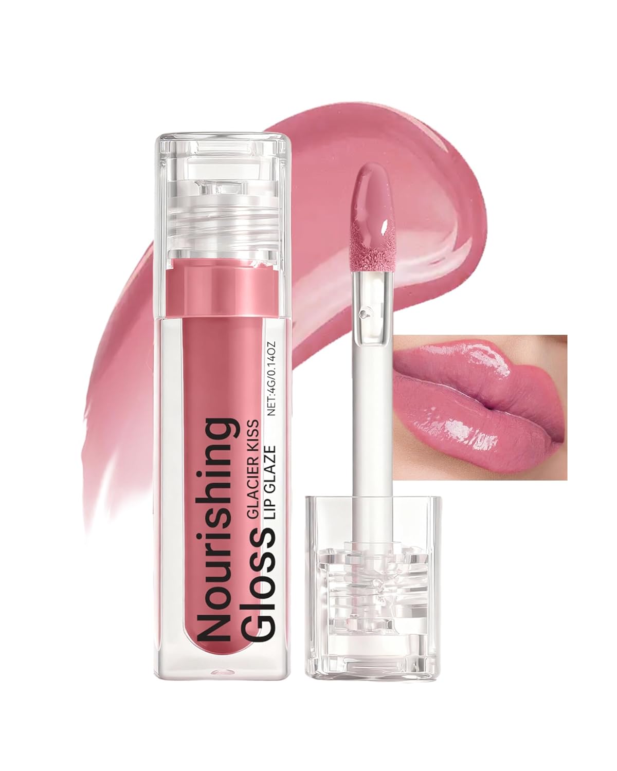 Plumping Lip Gloss for Women, Glossy Finish Lip Tint Stain, Hydrating Moisturizing Lips Care Tinted Lips Oil, Non-Sticky Long Lasting Shine Lipgloss Lipstick, Plumping LipGloss Oil Makeup-03 Nude Pink
