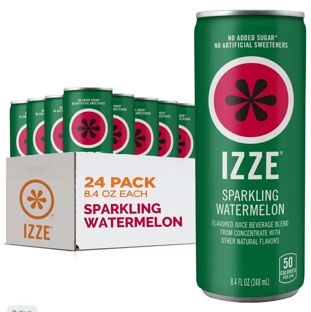 Izze Sparkling Juice, 4 Flavor Variety Pack, 8.4 Fl Oz (24 Count)