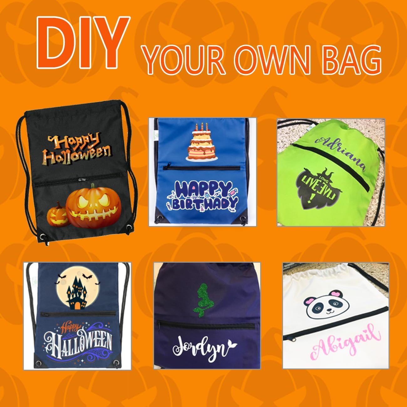 HOLYLUCK Drawstring Backpack Bag Sport Gym Sackpack