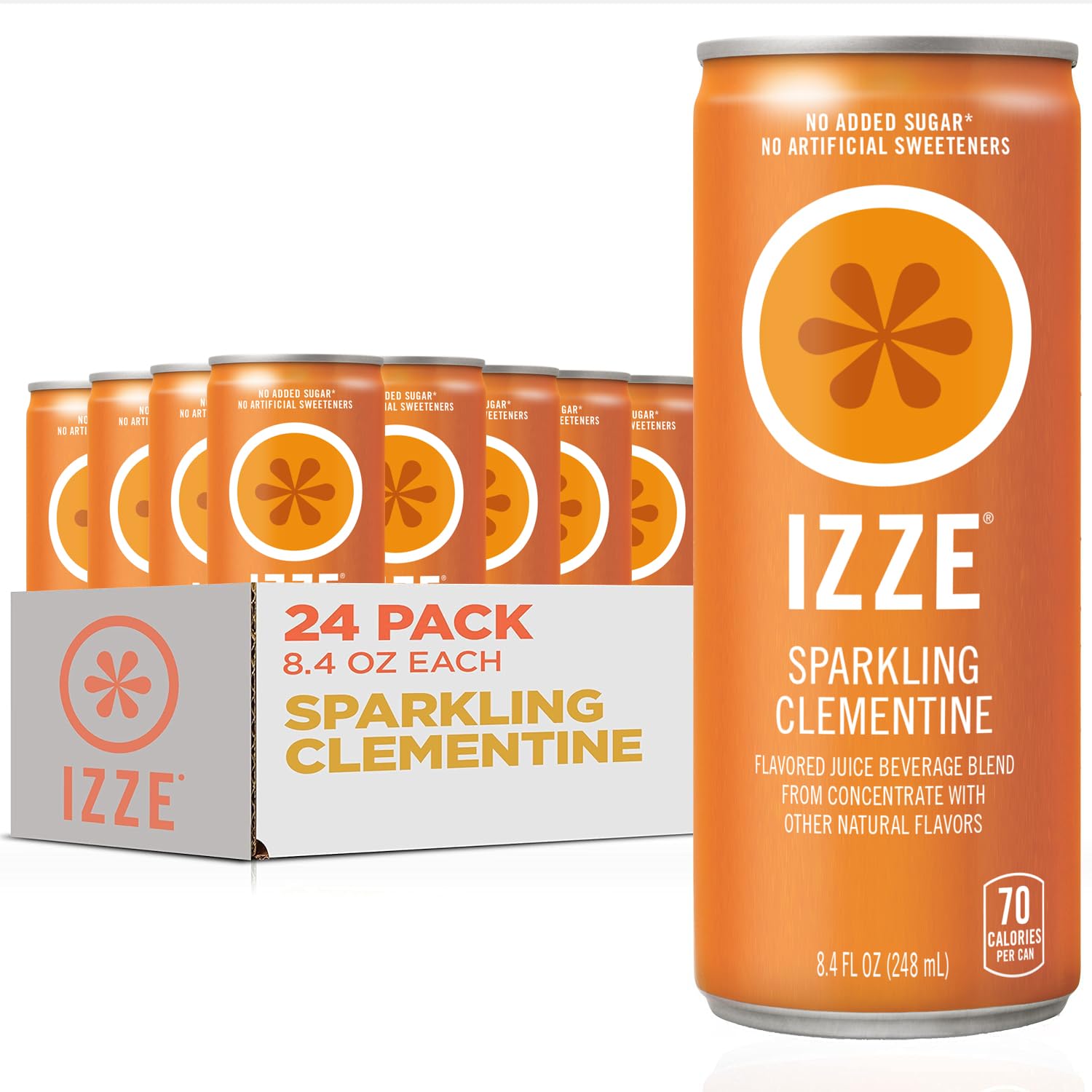 Izze Sparkling Juice, 4 Flavor Variety Pack, 8.4 Fl Oz (24 Count)