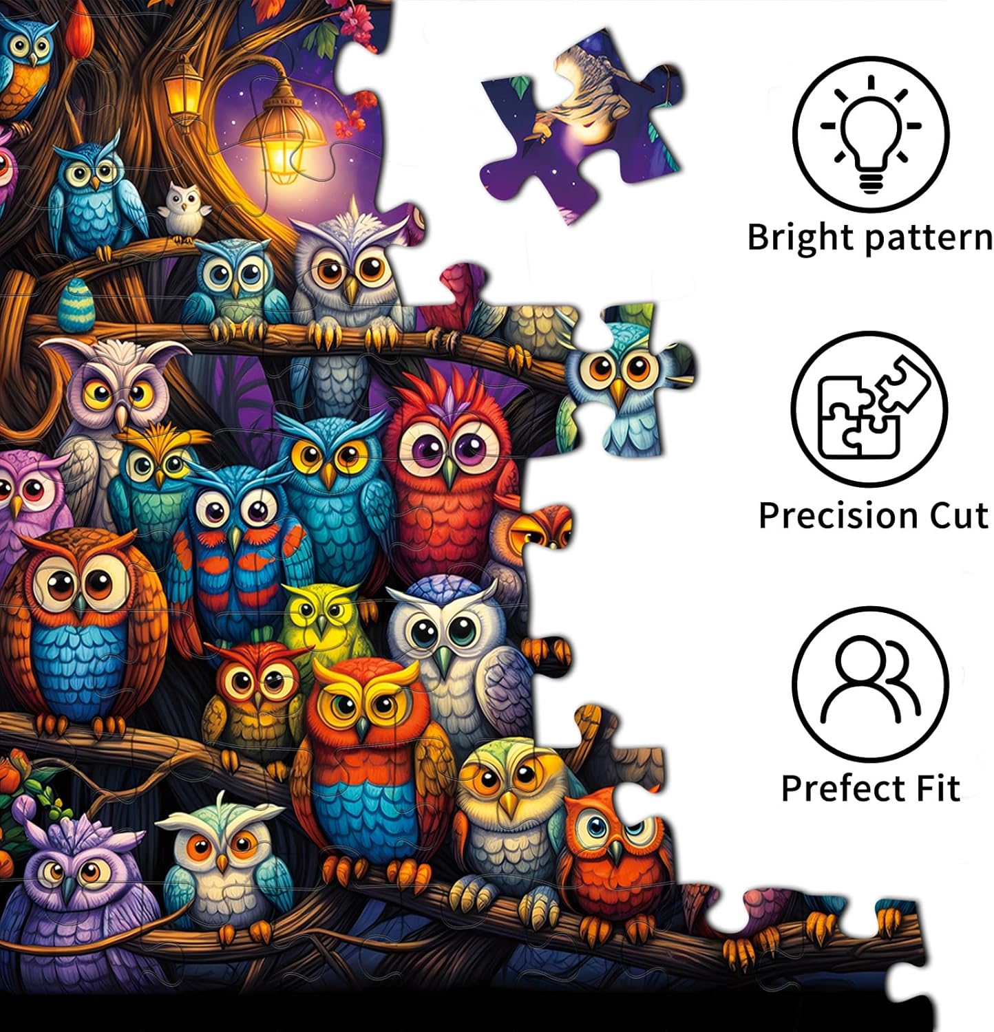 Owl Family Puzzles for Adults 1000 Pieces, Jigsaw Puzzles for Adults 1000 Piece, Challenging Game Toys, Impossible Puzzle, Family Decoration Puzzle
