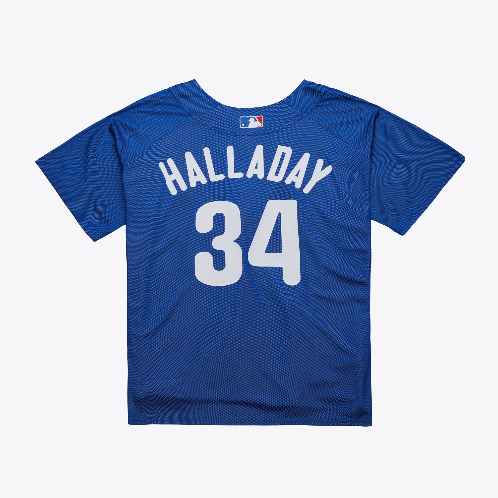 Men's Philadelphia Phillies Roy Halladay Mitchell & Ness Royal 2010 Authentic Batting Practice Pullover Jersey