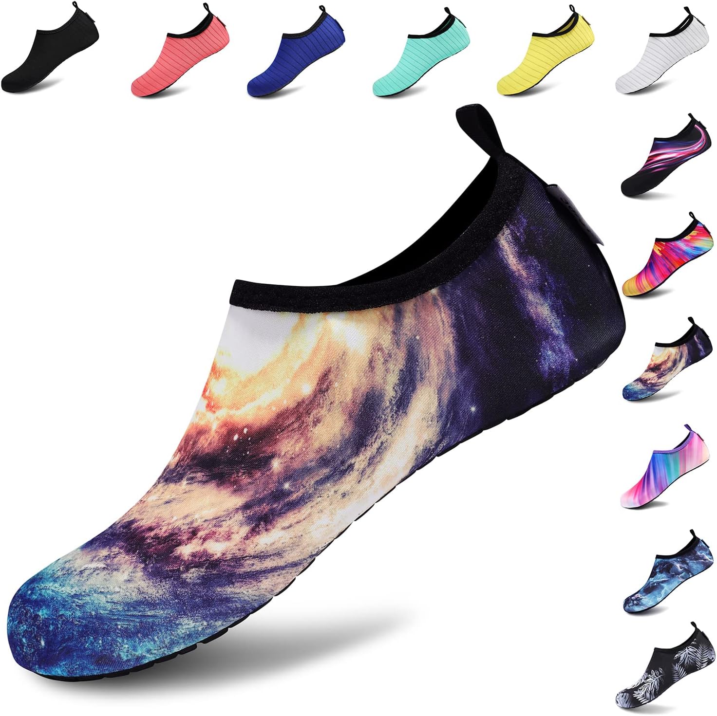 VIFUUR Water Sports Shoes Barefoot Quick-Dry Aqua Yoga Socks Slip-on for Men Women