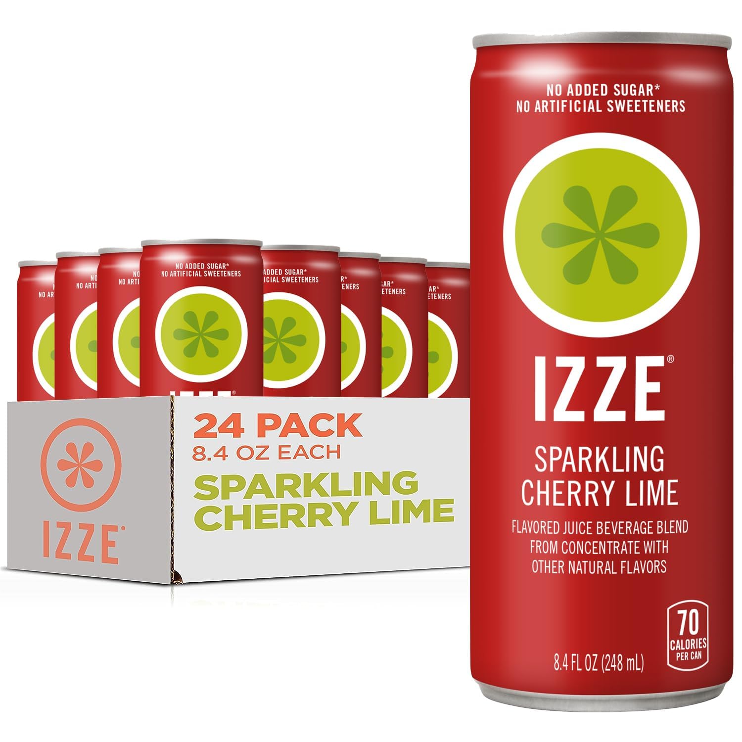 Izze Sparkling Juice, 4 Flavor Variety Pack, 8.4 Fl Oz (24 Count)