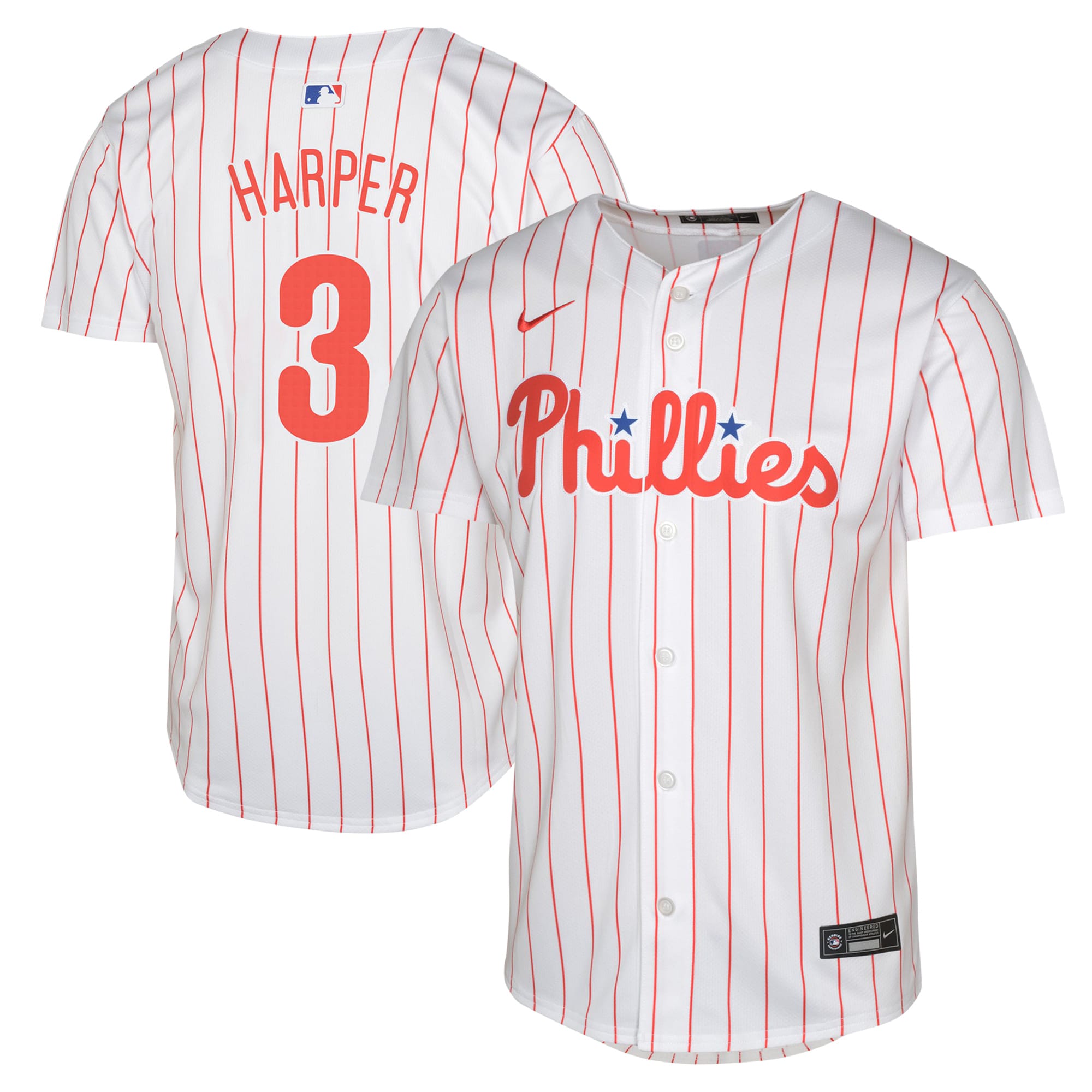 Youth Philadelphia Phillies Bryce Harper Nike White Limited Player Jersey