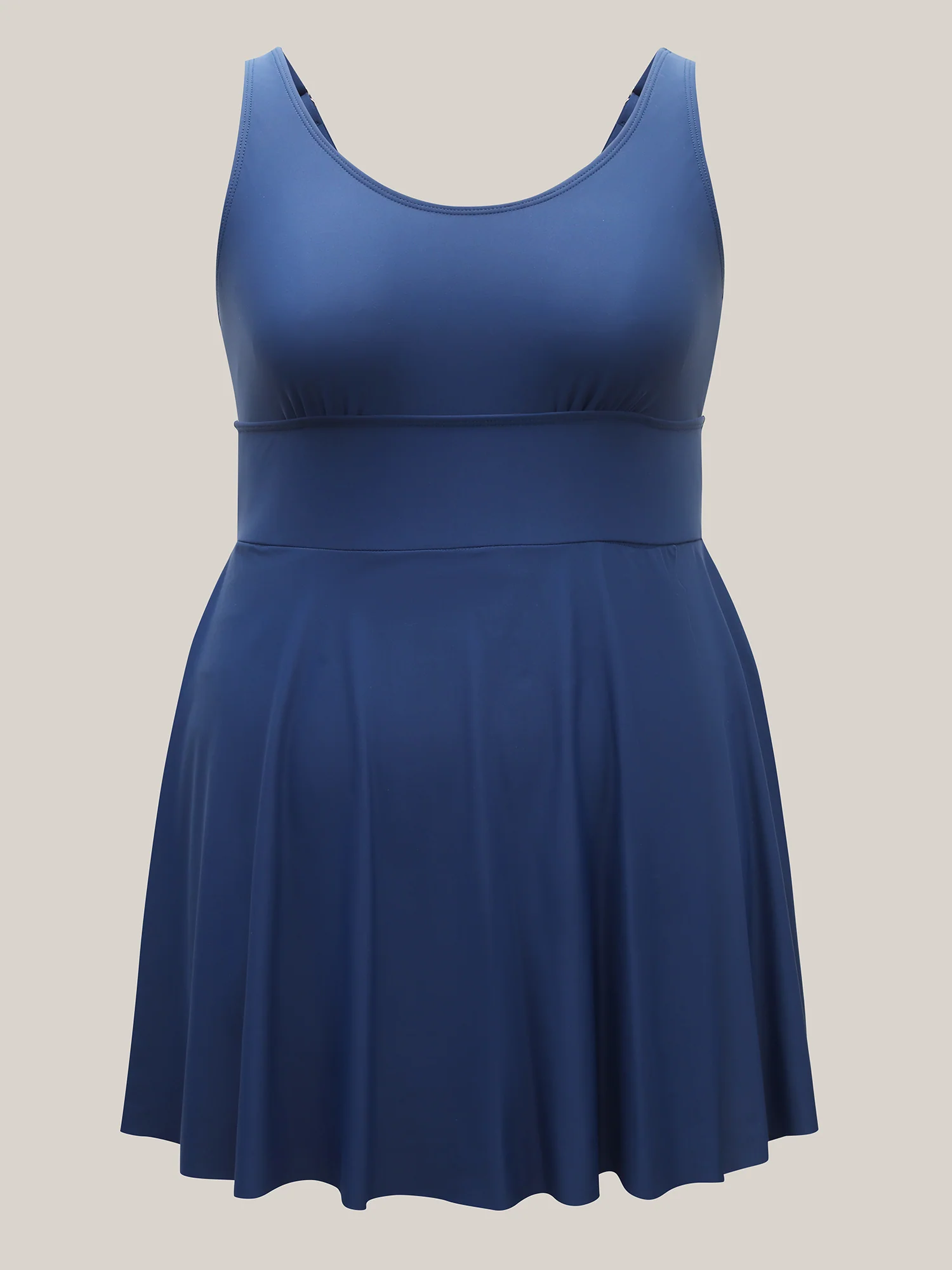 Anti-Float Ties Split Swim Dress