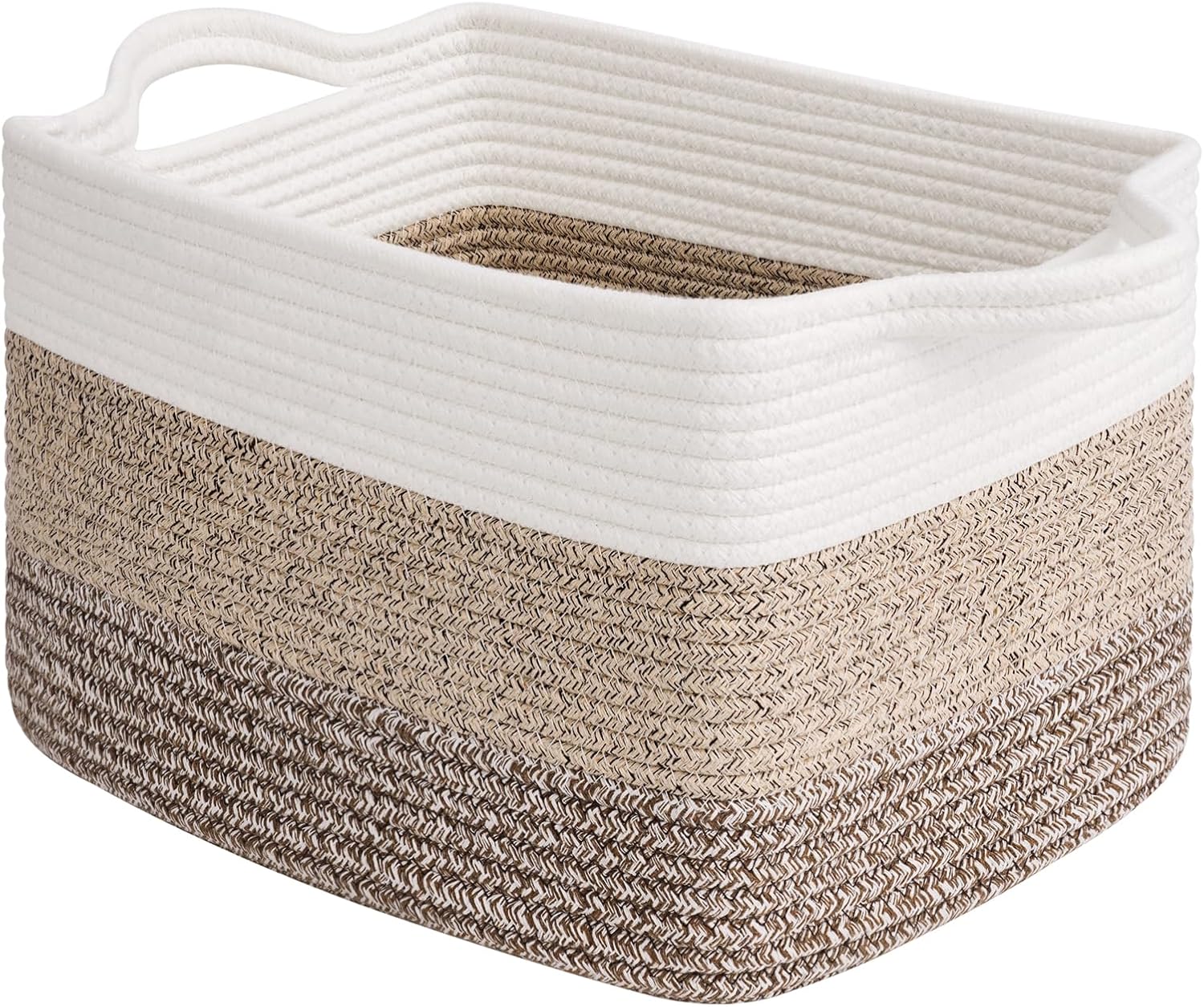 Goodpick Cube Storage Bins - Towel, Book, Cloth, Shoes, Closet Shelf Woven Baskets for Office, Baby Laundry, Toys, 13''x10''x9''