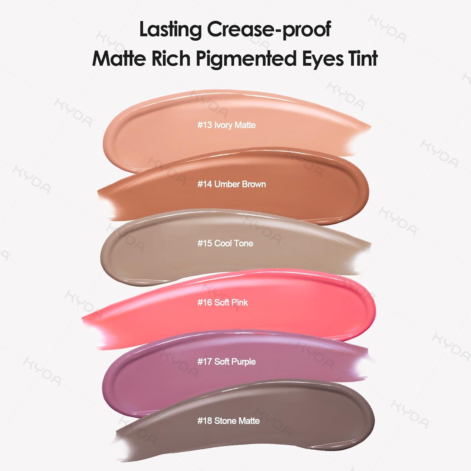 KYDA Liquid Matte Eyeshadow, Soft Matte Purple Eyeshadow, Long-wearing Crease-Resistant Velvet Eyes Tint, Smooth Cream-to-Powder Texture, Multiuse Makeup for Eyes, Cheeks and Lips