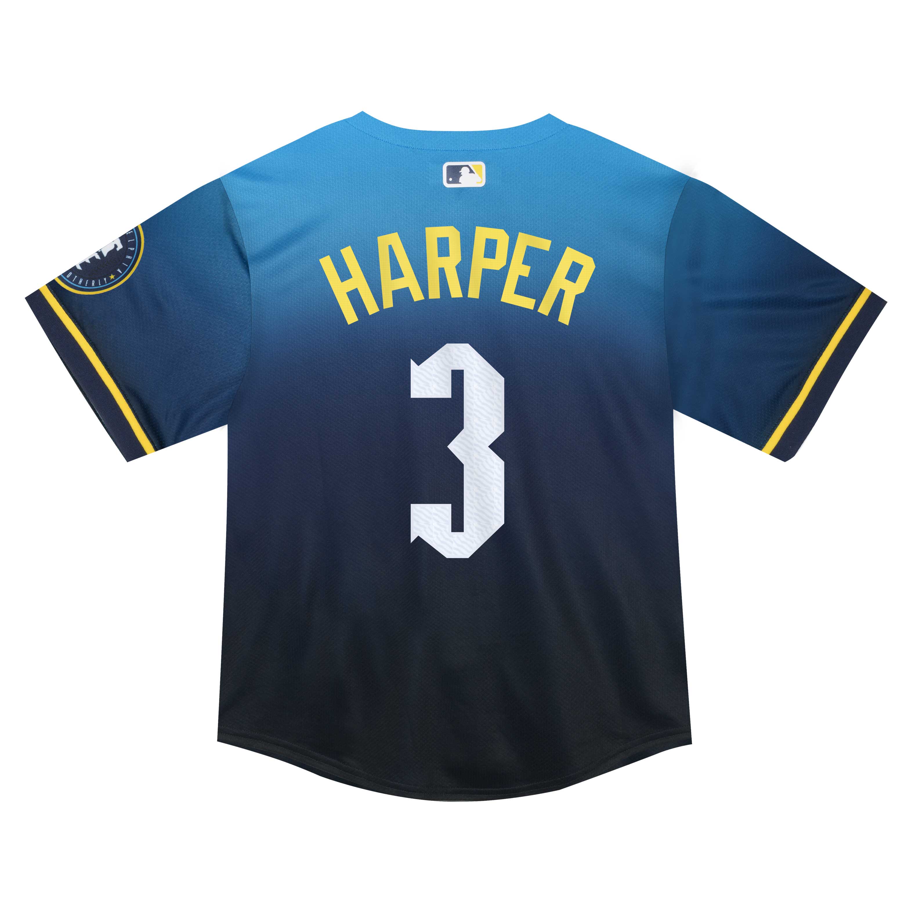 Toddler Philadelphia Phillies Bryce Harper Nike Blue 2024 City Connect Limited Player Jersey