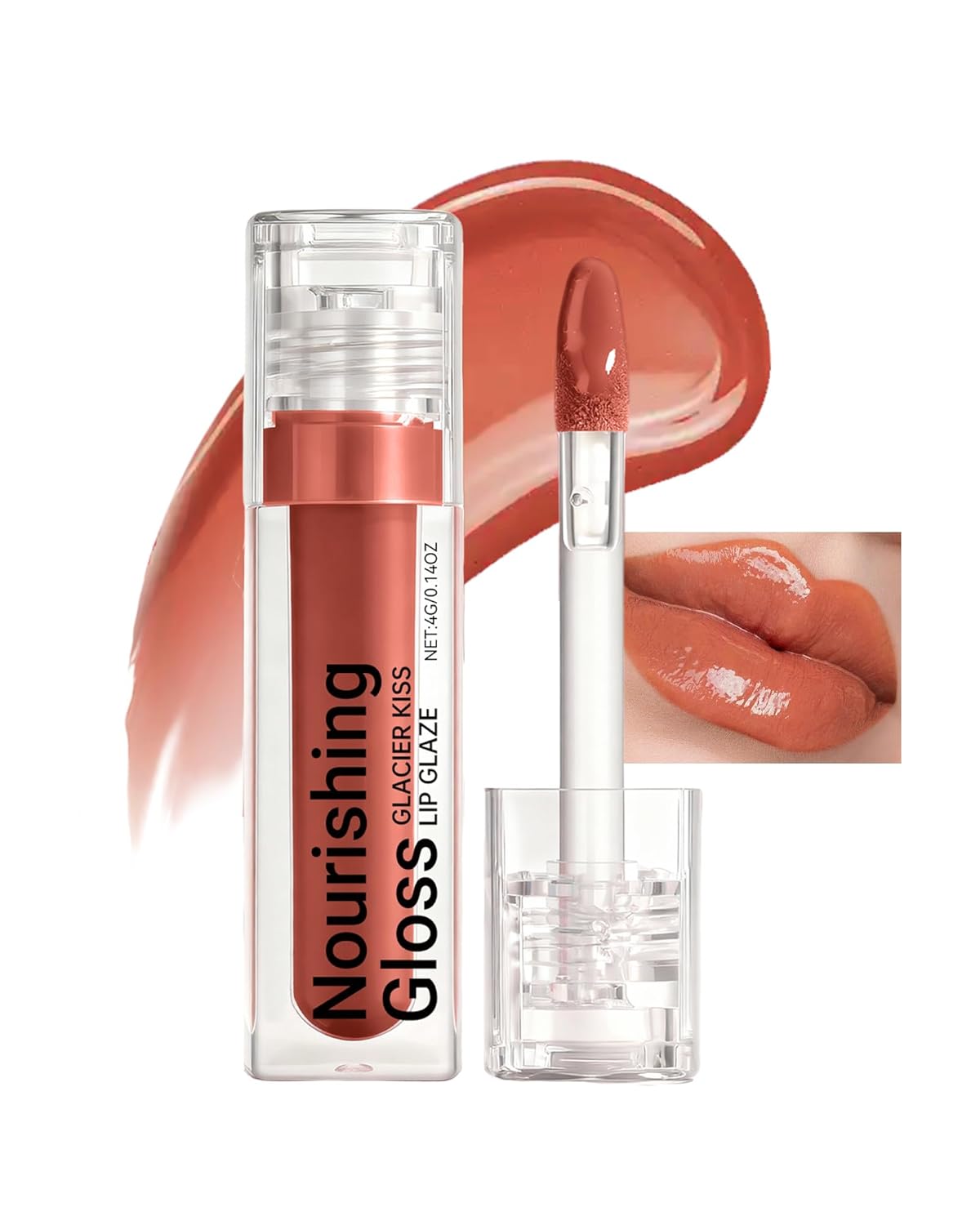 Plumping Lip Gloss for Women, Glossy Finish Lip Tint Stain, Hydrating Moisturizing Lips Care Tinted Lips Oil, Non-Sticky Long Lasting Shine Lipgloss Lipstick, Plumping LipGloss Oil Makeup-03 Nude Pink