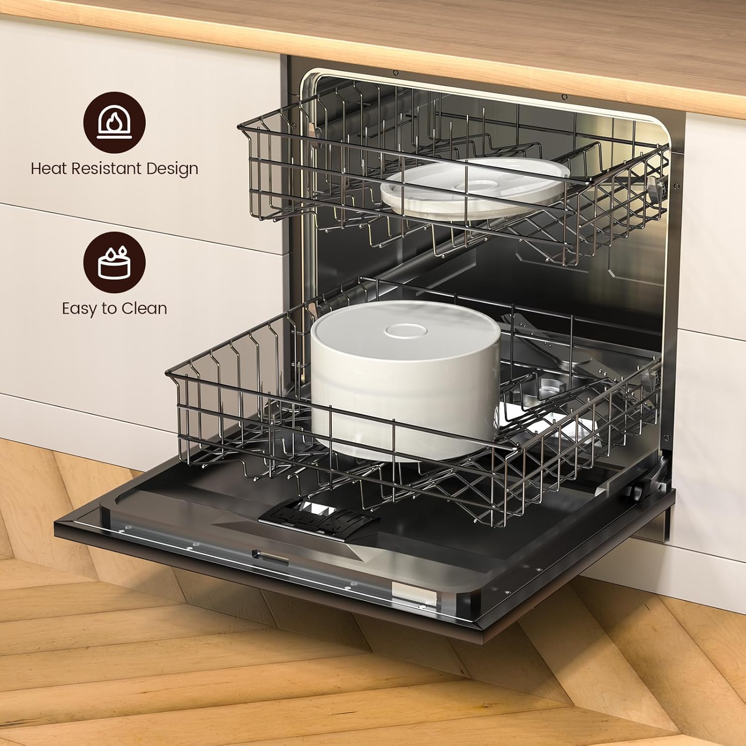 Ceramic Cat Water Fountain - 2.1L/71oz - All-Ceramic Body & Pure Copper Water Spout - Non-Toxic - Automatic Pet Drinking Fountain Indoor with Ultra-Quiet Pump, and 3Pcs Filter & Sponge (White)