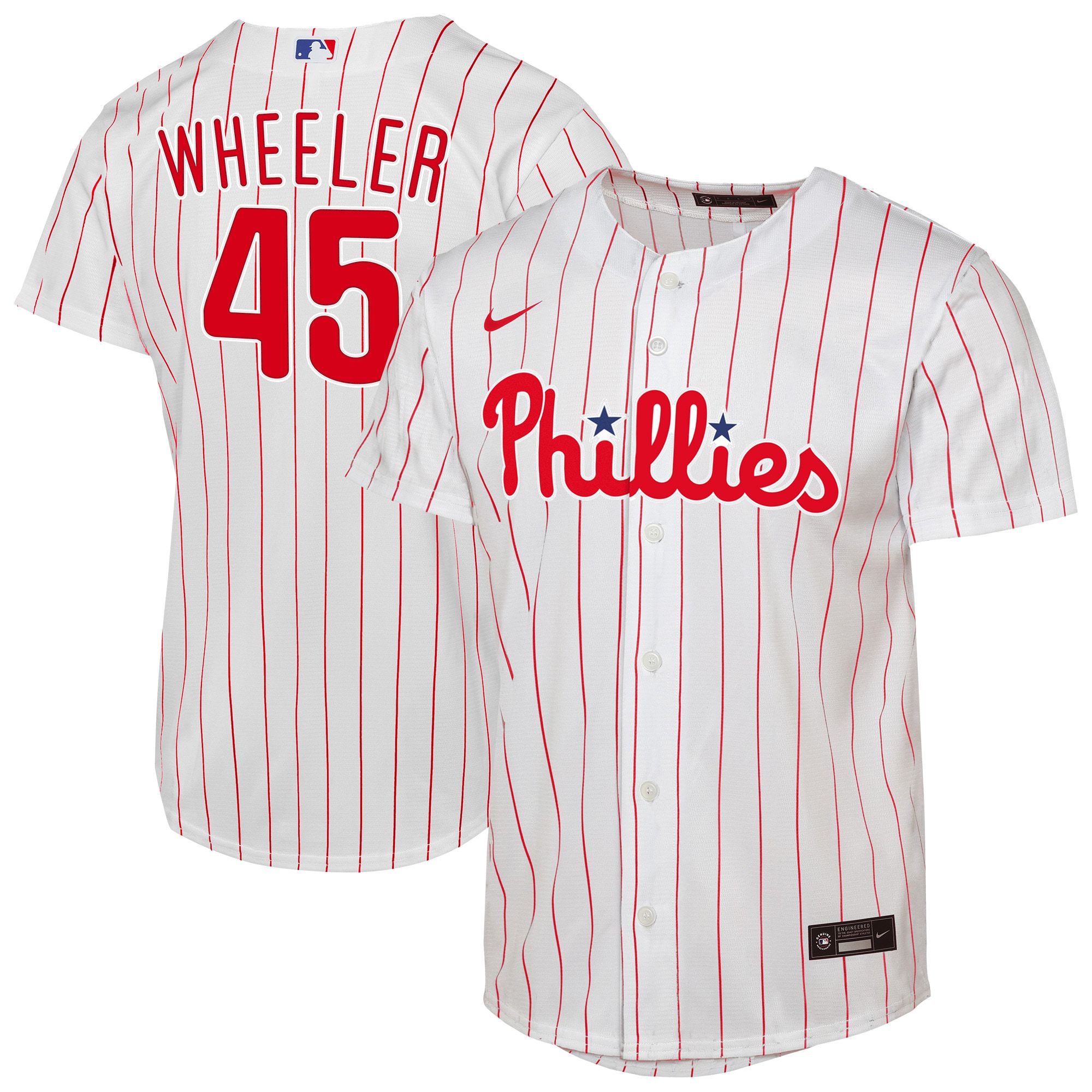 Youth Philadelphia Phillies Zack Wheeler Nike White Home Replica Player Jersey