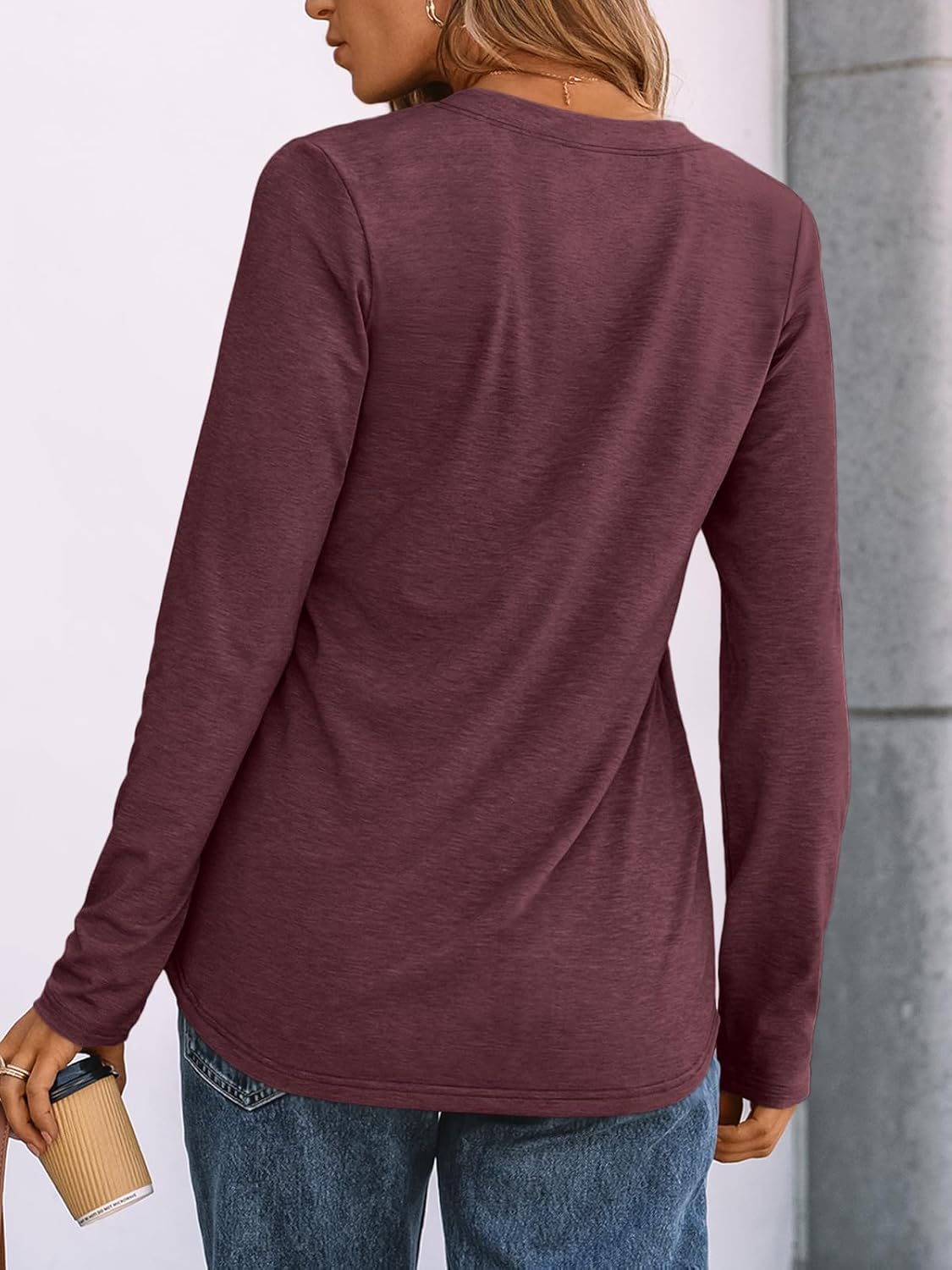 AUTOMET Women's Long Sleeve Shirts 2026 Spring Fashion Dressy Casual Tops Trendy Henley Blouses Cute Work Outfits Clothes