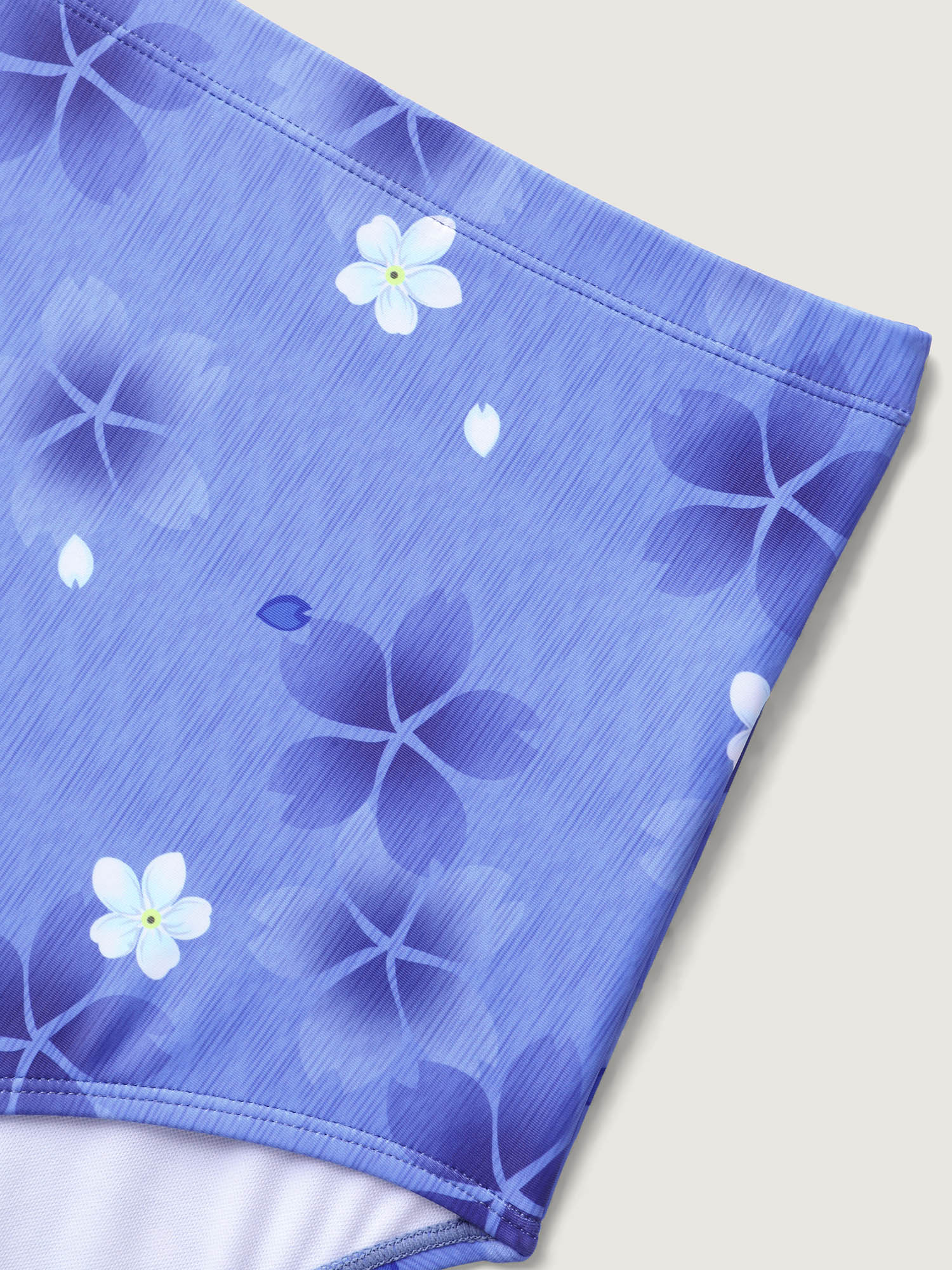 Floral Print Twist Front Ombre Swim Dress