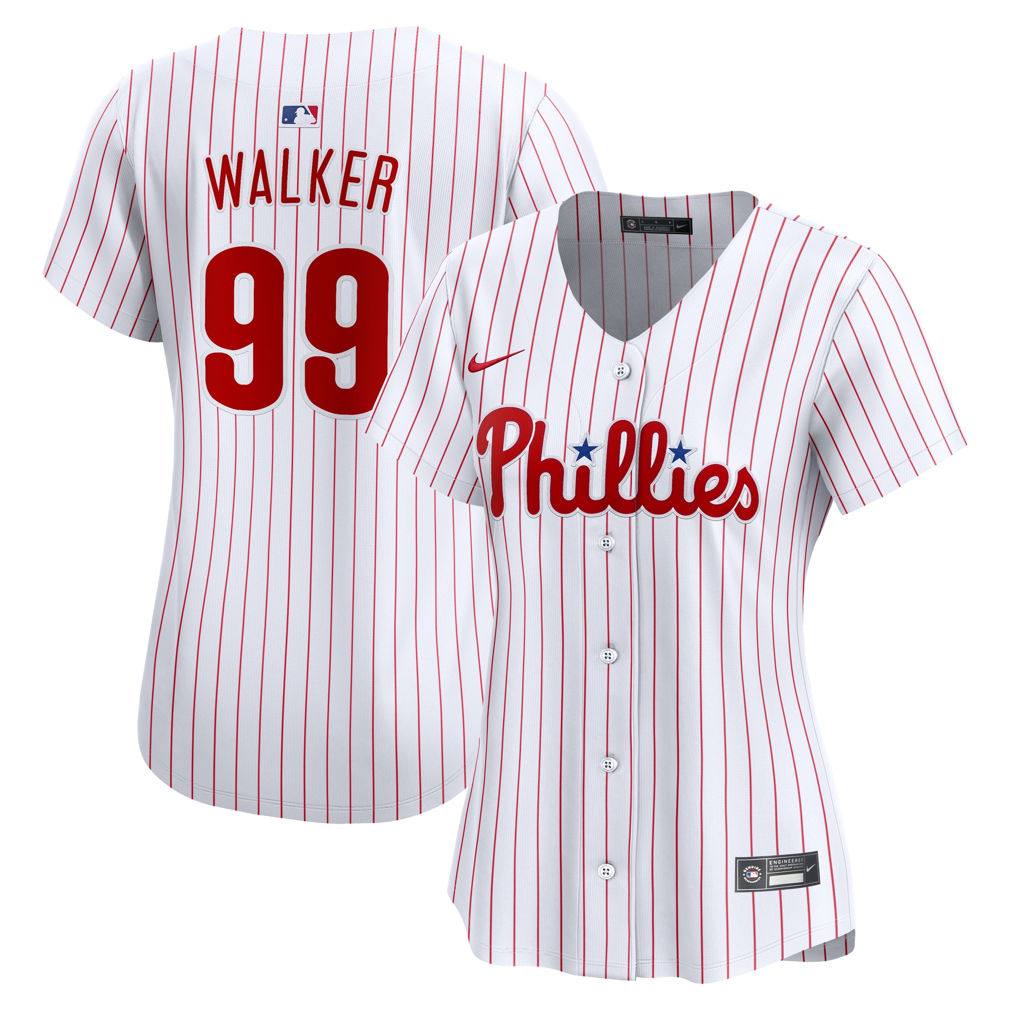 Women's Philadelphia Phillies Taijuan Walker Nike White Home Limited Player Jersey