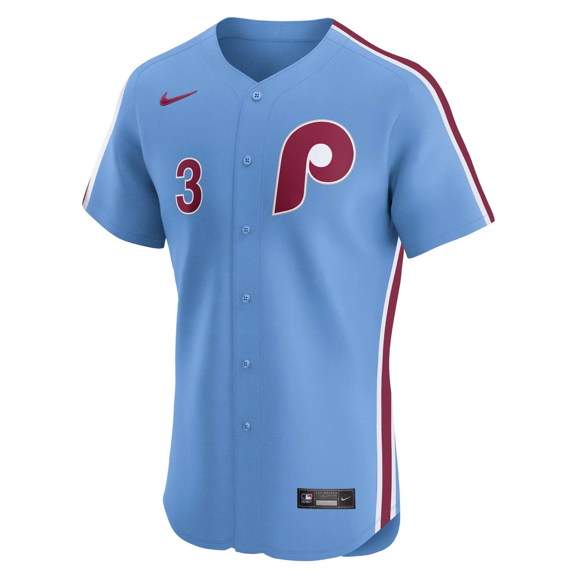 Men's Philadelphia Phillies Bryce Harper Nike Light Blue Alternate Elite Jersey