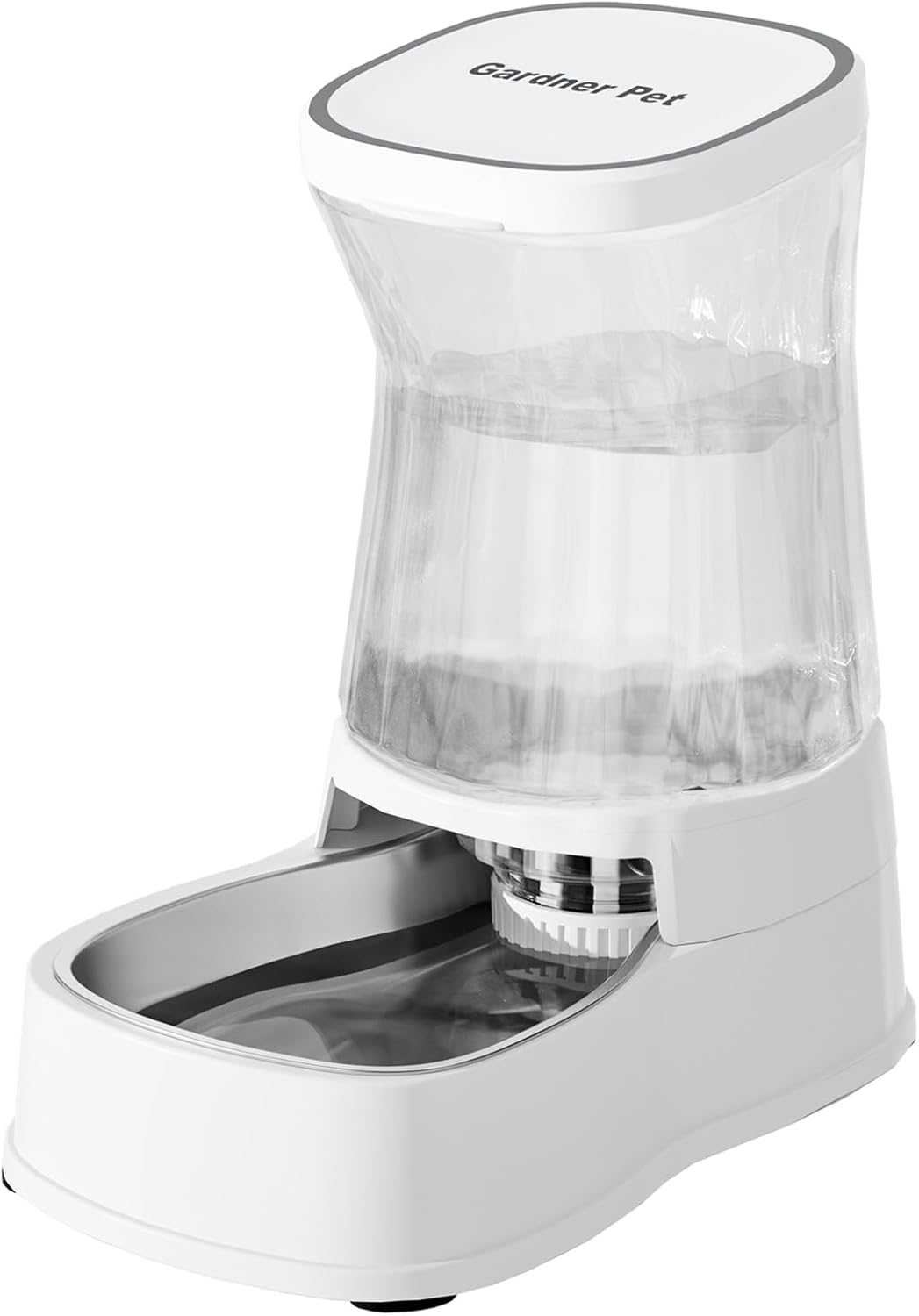 Gardner Pet Automatic Gravity Water Dispenser for Dogs, 1.6Gallon Large Dog Water Bowl Dispenser with Stainless Steel, 100% BPA-Free Pet Water Fountain with Filter for Dogs, Cats, Puppies(Black)