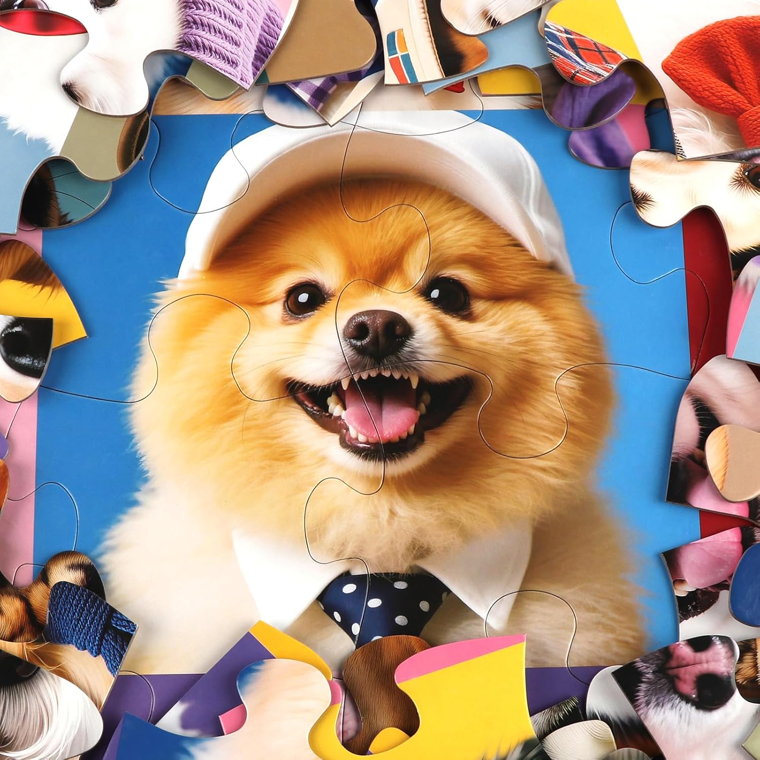 Jumbo Floor Puzzle for Kids,48 Piece Funny Dog Jigsaw Puzzles,Learning Educational Toys for Toddlers Ages 3-5,Puppy Theme Puzzles Children Gift for Boy Girl Ages 4-8