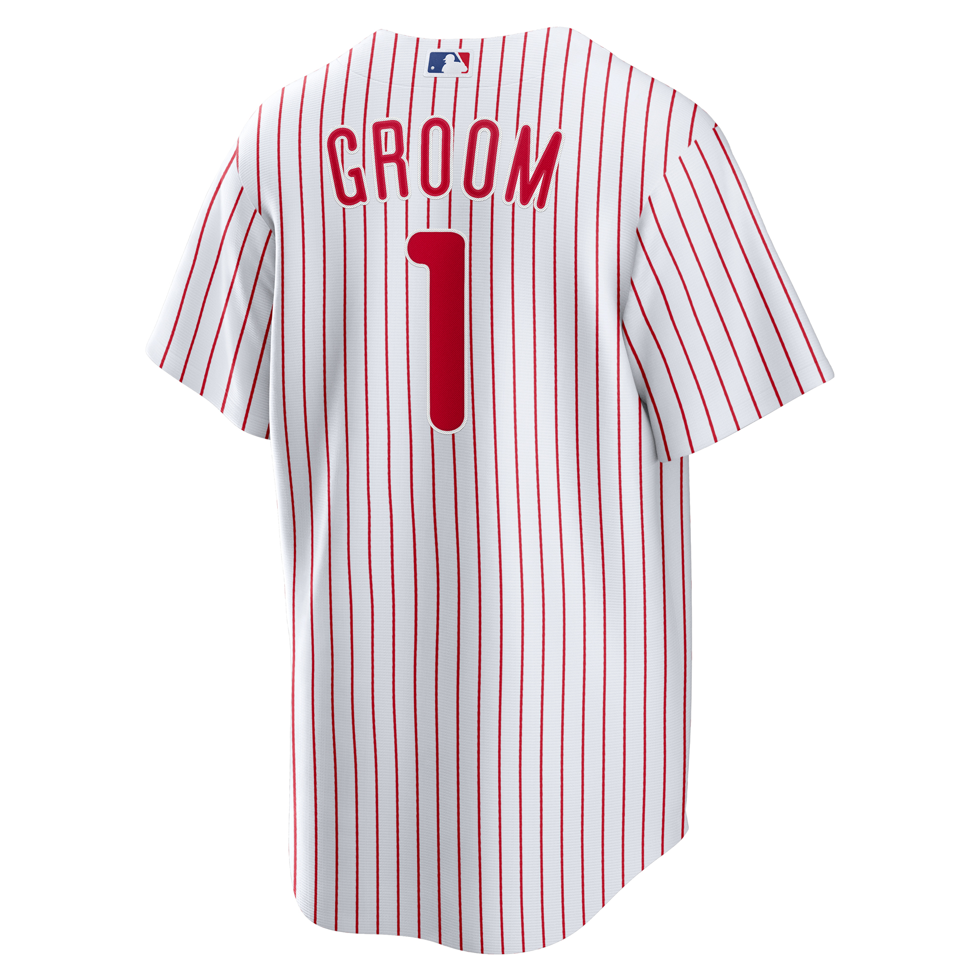 Men's Philadelphia Phillies  Nike White #1 Groom Home Replica Jersey