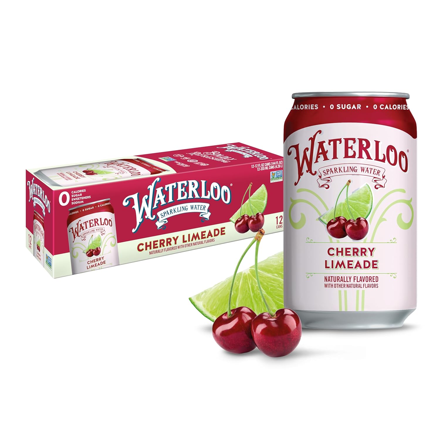 Waterloo Sparkling Water, Blackberry Lemonade Naturally Flavored, 12 Fl Oz Cans (Pack of 12) – Zero Calories and Zero Sugar or Sweeteners