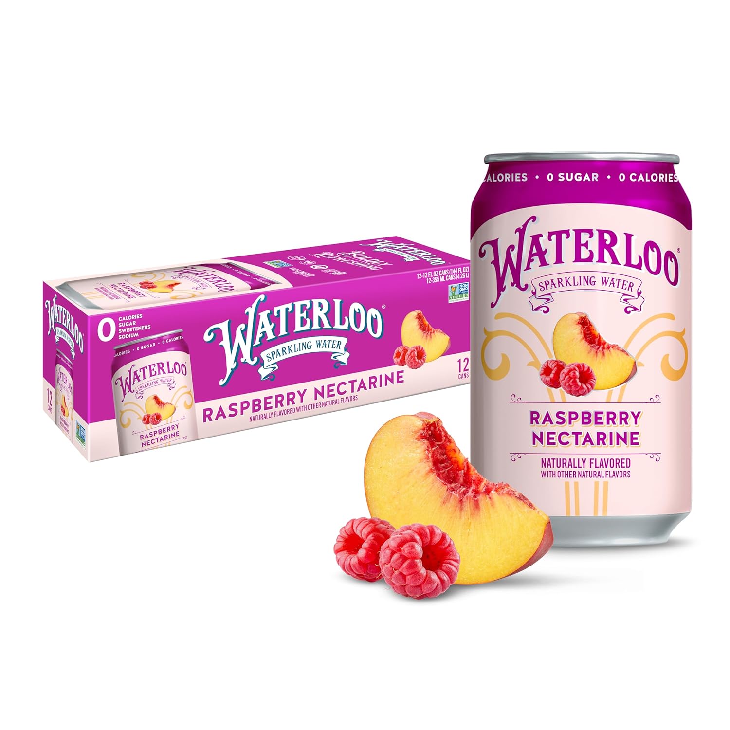 Waterloo Sparkling Water, Blackberry Lemonade Naturally Flavored, 12 Fl Oz Cans (Pack of 12) – Zero Calories and Zero Sugar or Sweeteners