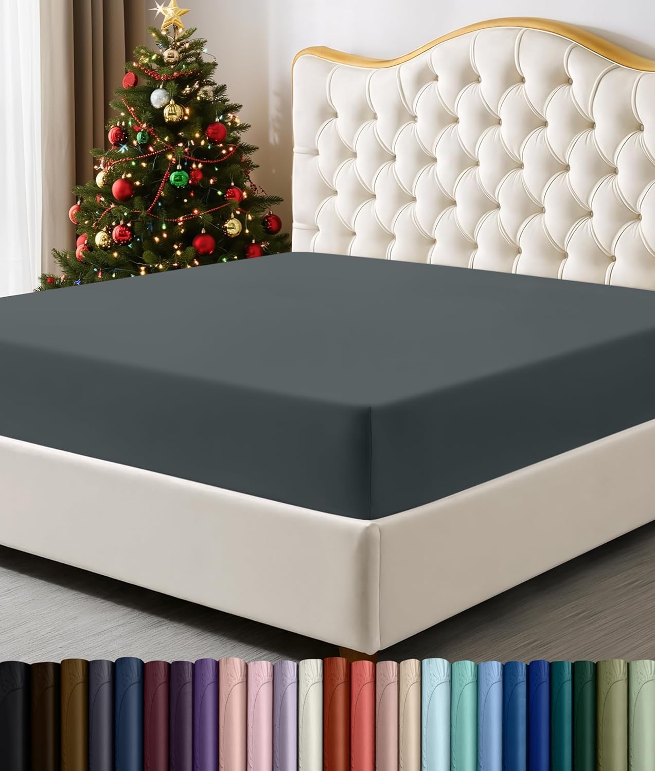 Utopia Bedding Queen Fitted Sheet - Bottom Sheet - Deep Pocket - Soft Microfiber - Shrinkage and Fade Resistant - Easy Care -1 Fitted Sheet Only (Grey)