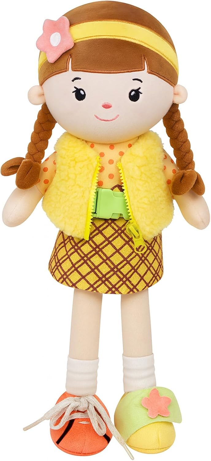 Soft Baby Doll Toys (16'') Baby Rag Doll for Girls Birthday Cuddly Plush Toys for Toddler Kids (Mushroom Girl)