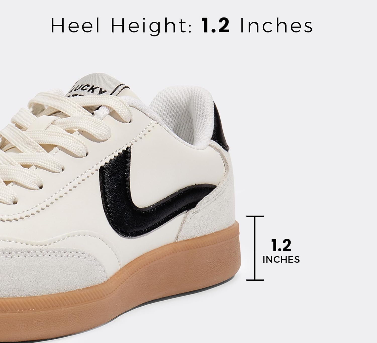 LUCKY STEP Women's Retro Fashion Sneakers Classic Casual Walking Shoes Non Slip Comfort Skate Shoes