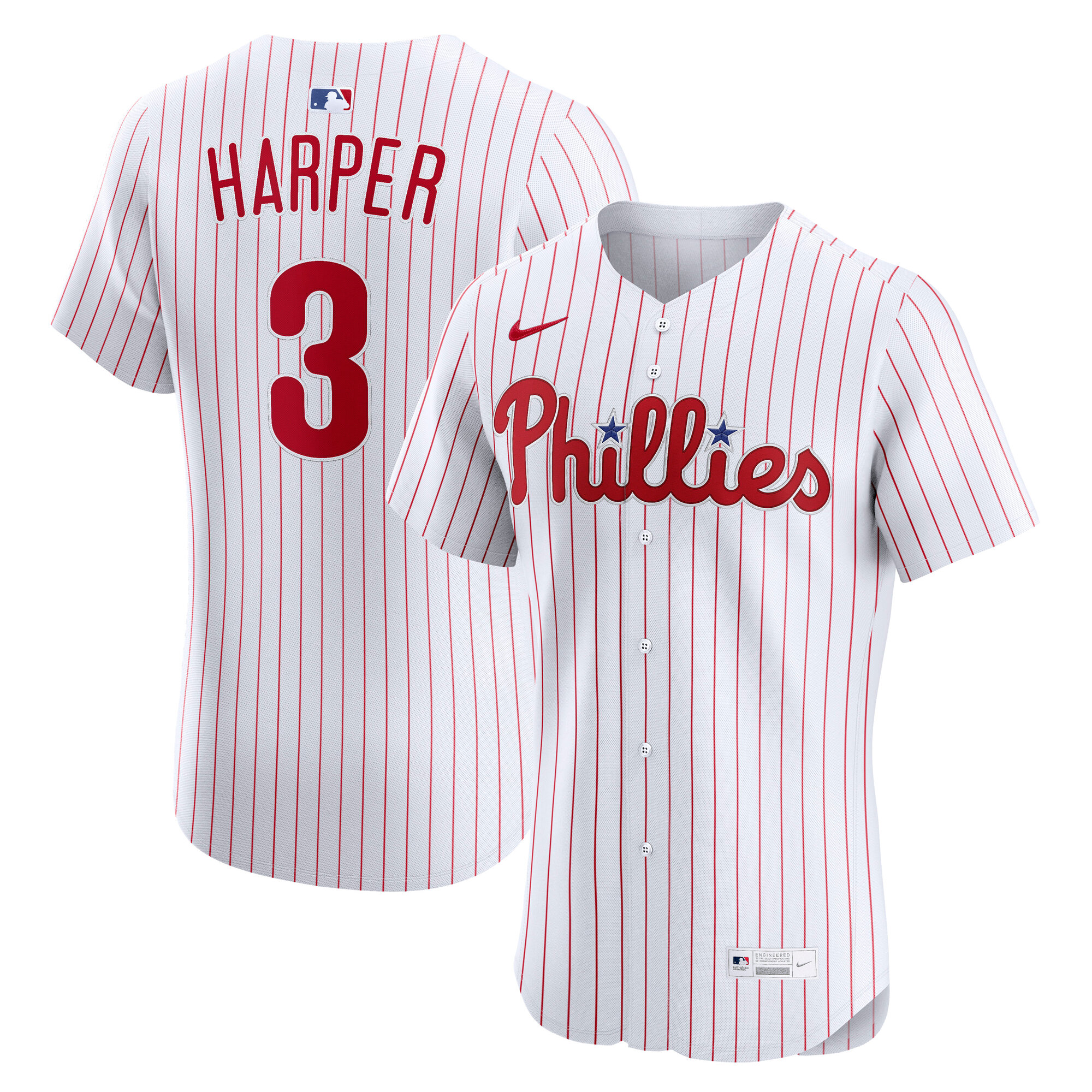 Men's Philadelphia Phillies Bryce Harper Nike White Home Elite Jersey