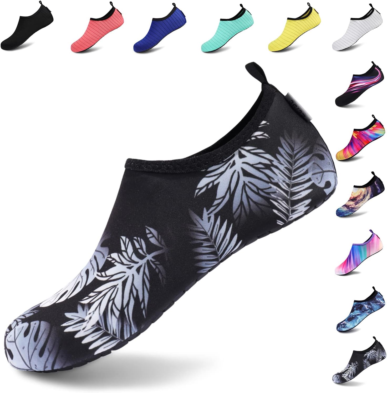 VIFUUR Water Sports Shoes Barefoot Quick-Dry Aqua Yoga Socks Slip-on for Men Women