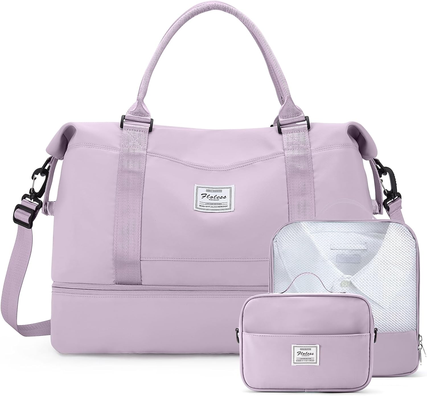 Weekender Bags for Women,Personal Item Travel Bag with Shoes Compartment,Overnight Travel Duffel Bag with Toiletry Bag