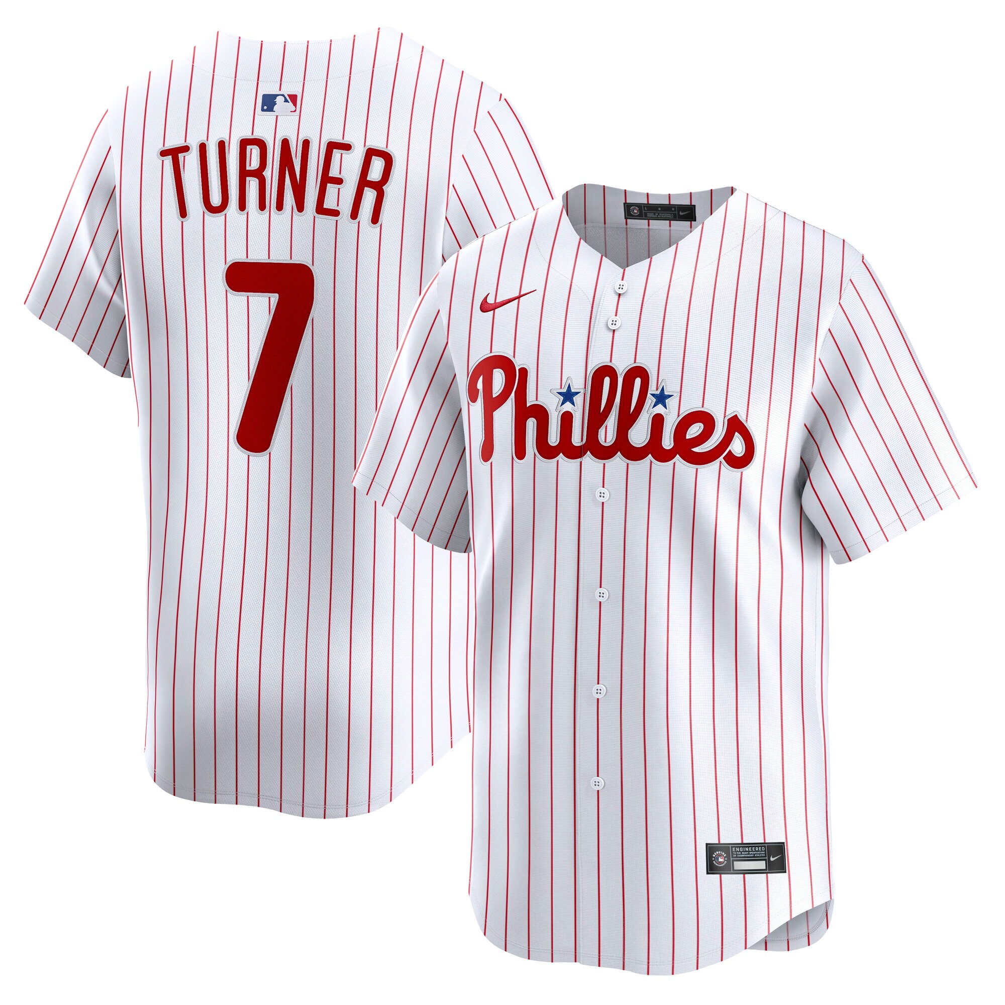 Men's Philadelphia Phillies Trea Turner Nike White Home Limited Player Jersey