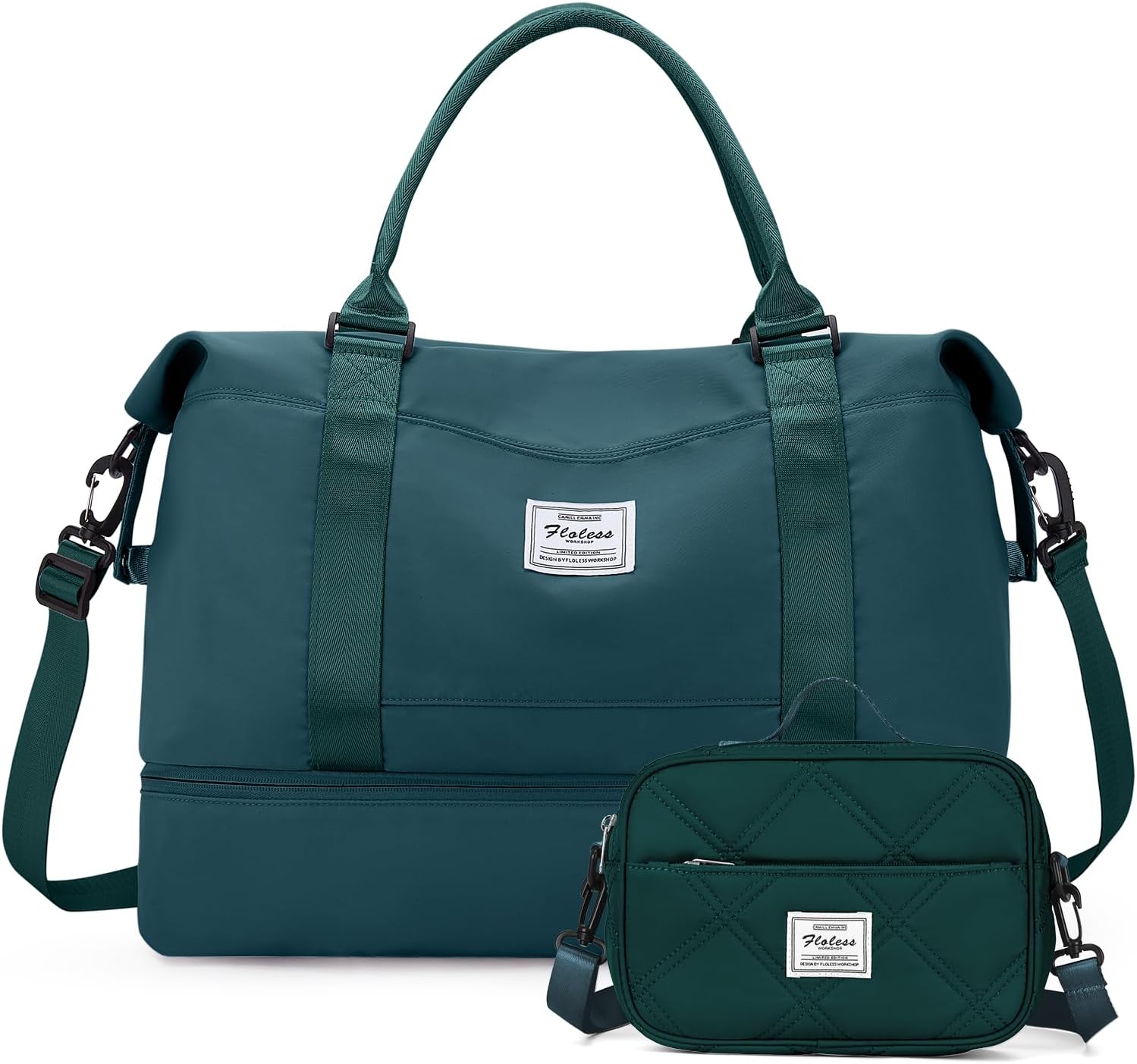 Weekender Bags for Women,Personal Item Travel Bag with Shoes Compartment,Overnight Travel Duffel Bag with Toiletry Bag