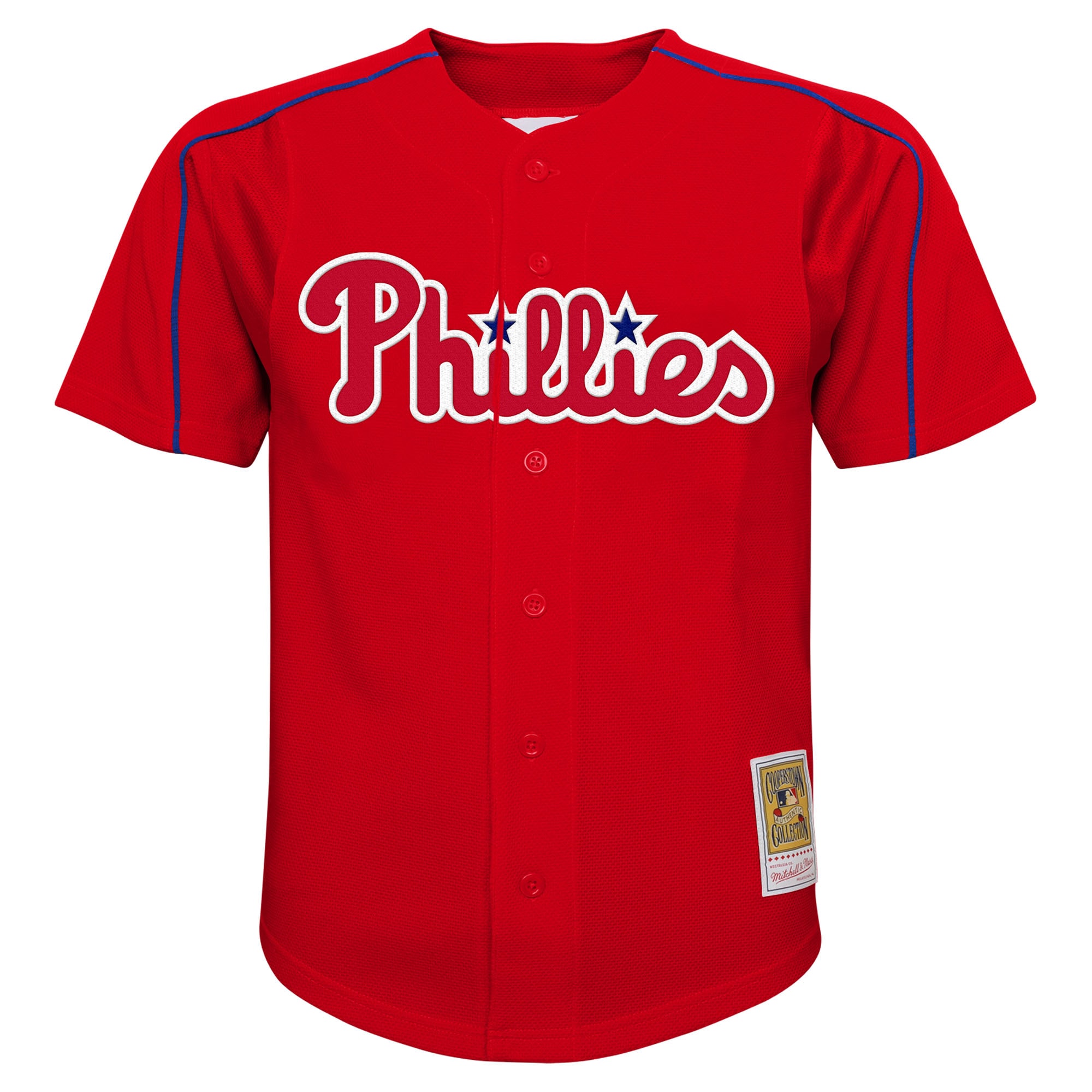 Youth Philadelphia Phillies Ryan Howard Mitchell & Ness Red Mesh Batting Practice Jersey