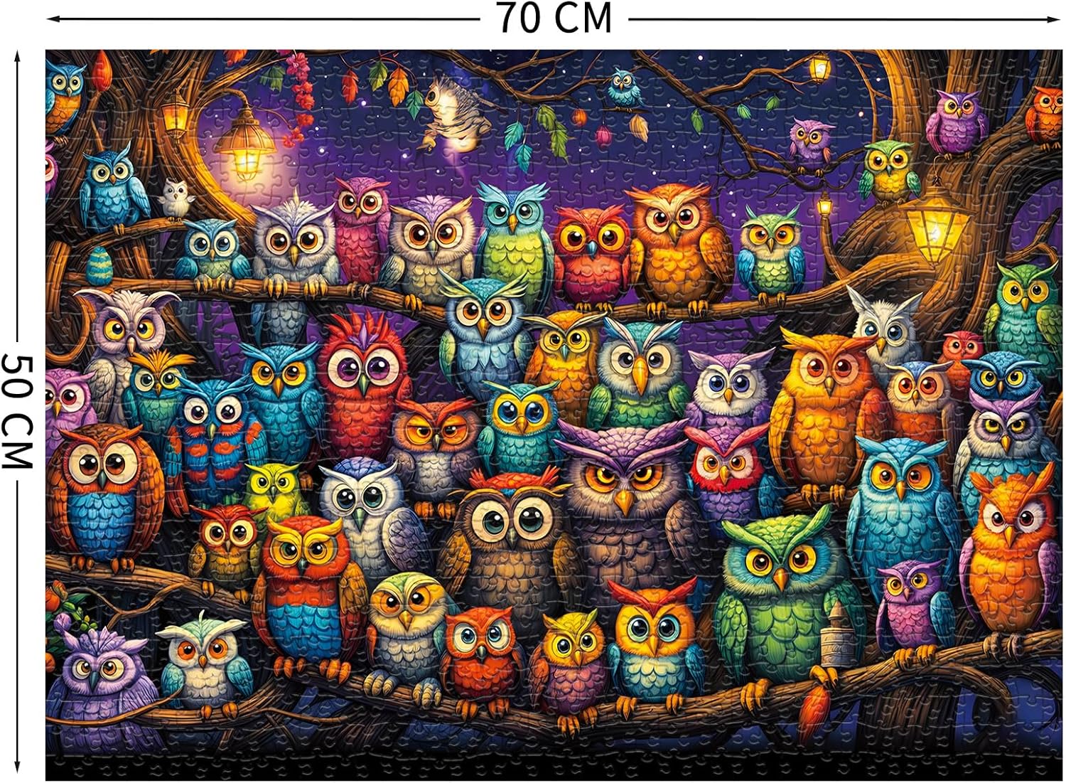 Owl Family Puzzles for Adults 1000 Pieces, Jigsaw Puzzles for Adults 1000 Piece, Challenging Game Toys, Impossible Puzzle, Family Decoration Puzzle