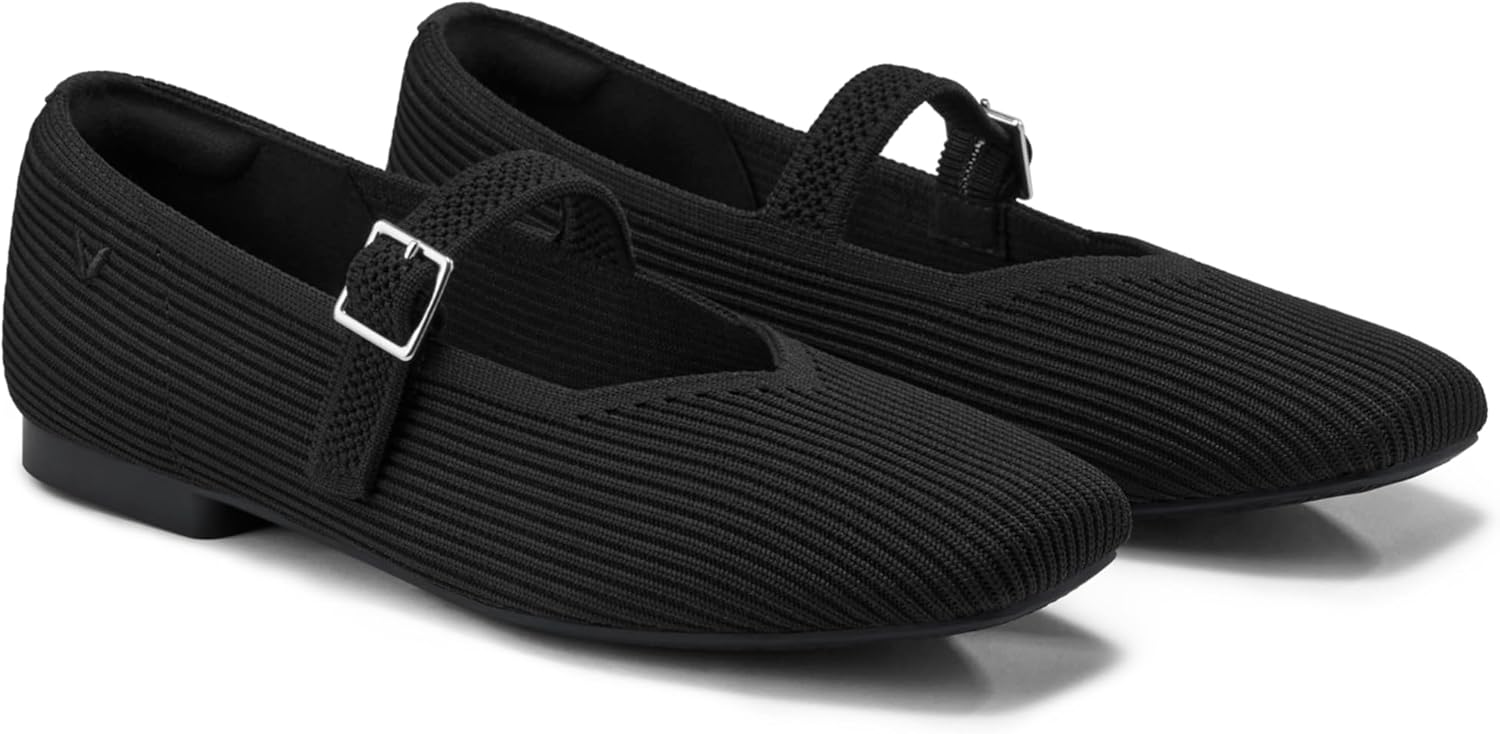 VIVAIA Women's Margot Mary Jane Square-Toe Ballet Flats