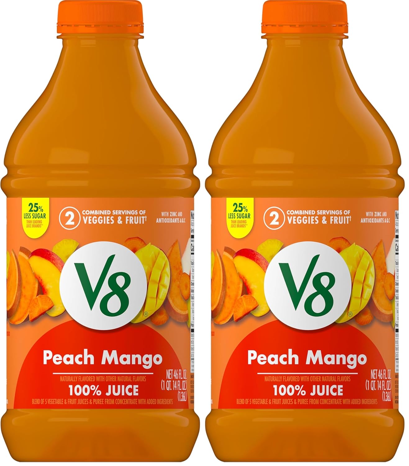 V8 Strawberry Banana 100% Fruit and Vegetable Juice, 46 fl oz Bottle