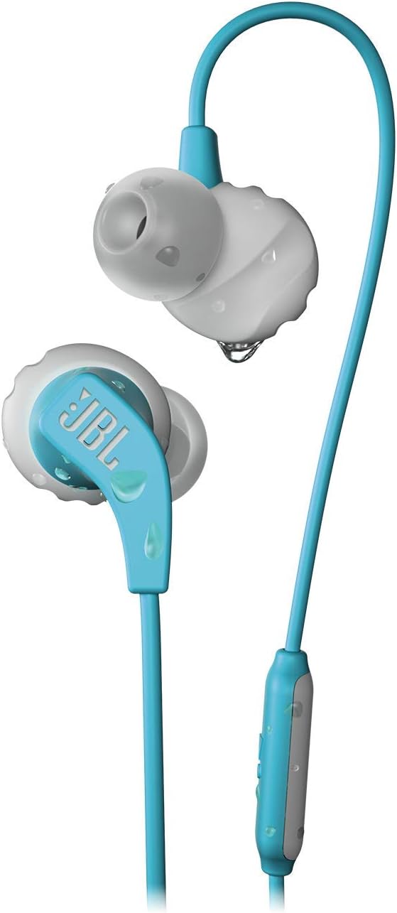 JBL Endurance Run 2 Wired - Waterproof Wired Sports in-Ear Headphones, JBL Pure Bass Sound, Hands-Free Calls, Never Hurt. Never Fall Out. (Black)