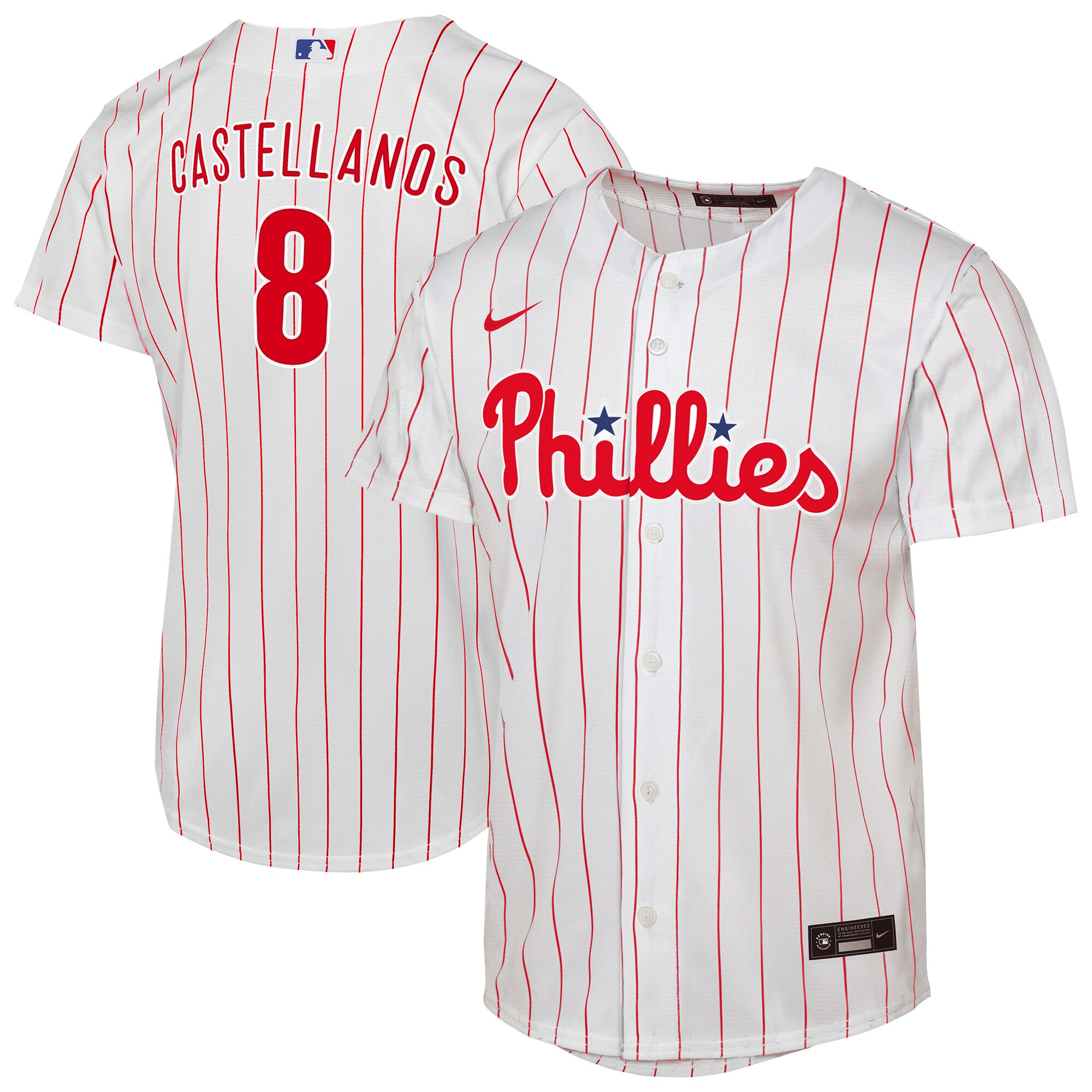 Youth Philadelphia Phillies Nick Castellanos Nike White Home Replica Player Jersey