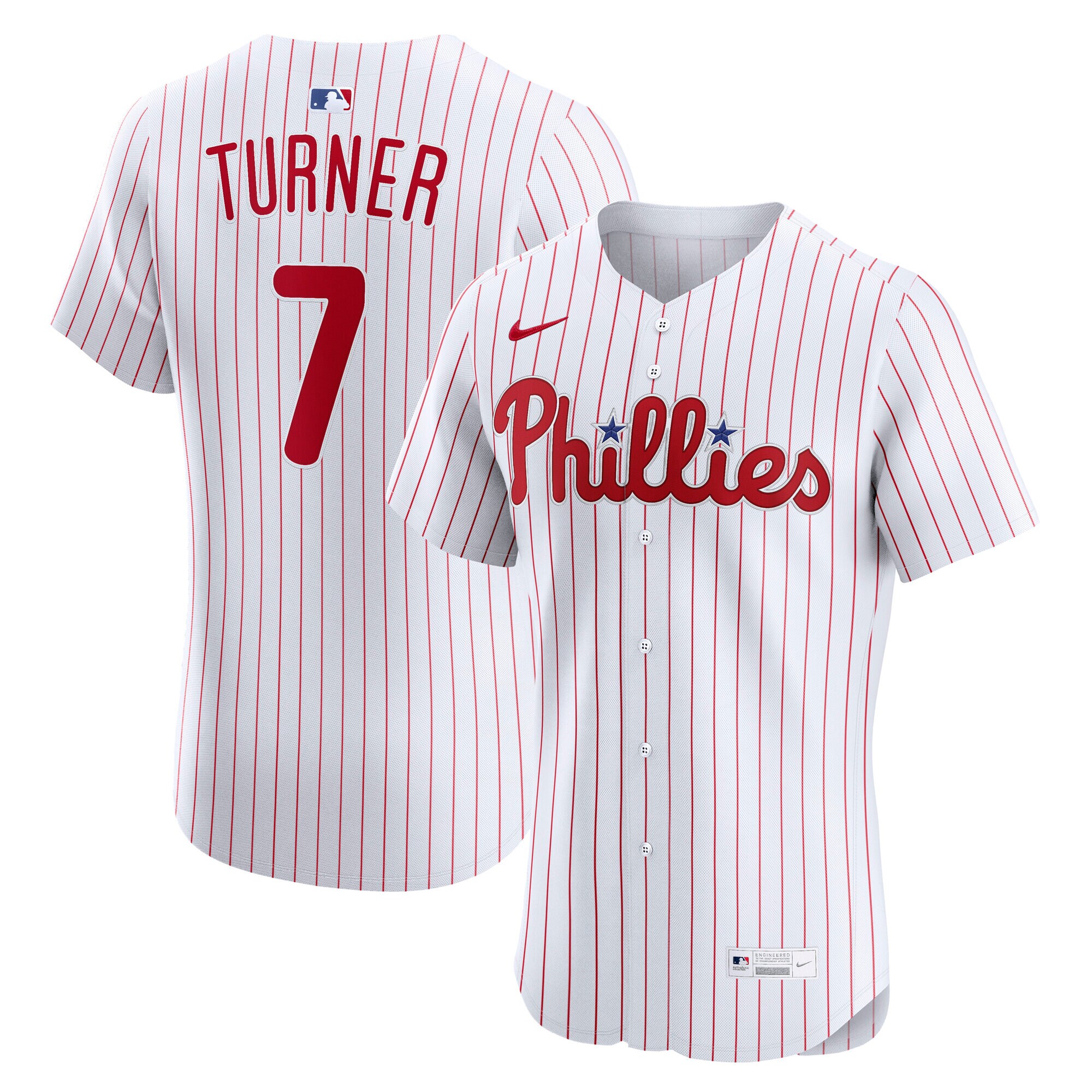 Men's Philadelphia Phillies Trea Turner Nike White Home Elite Jersey